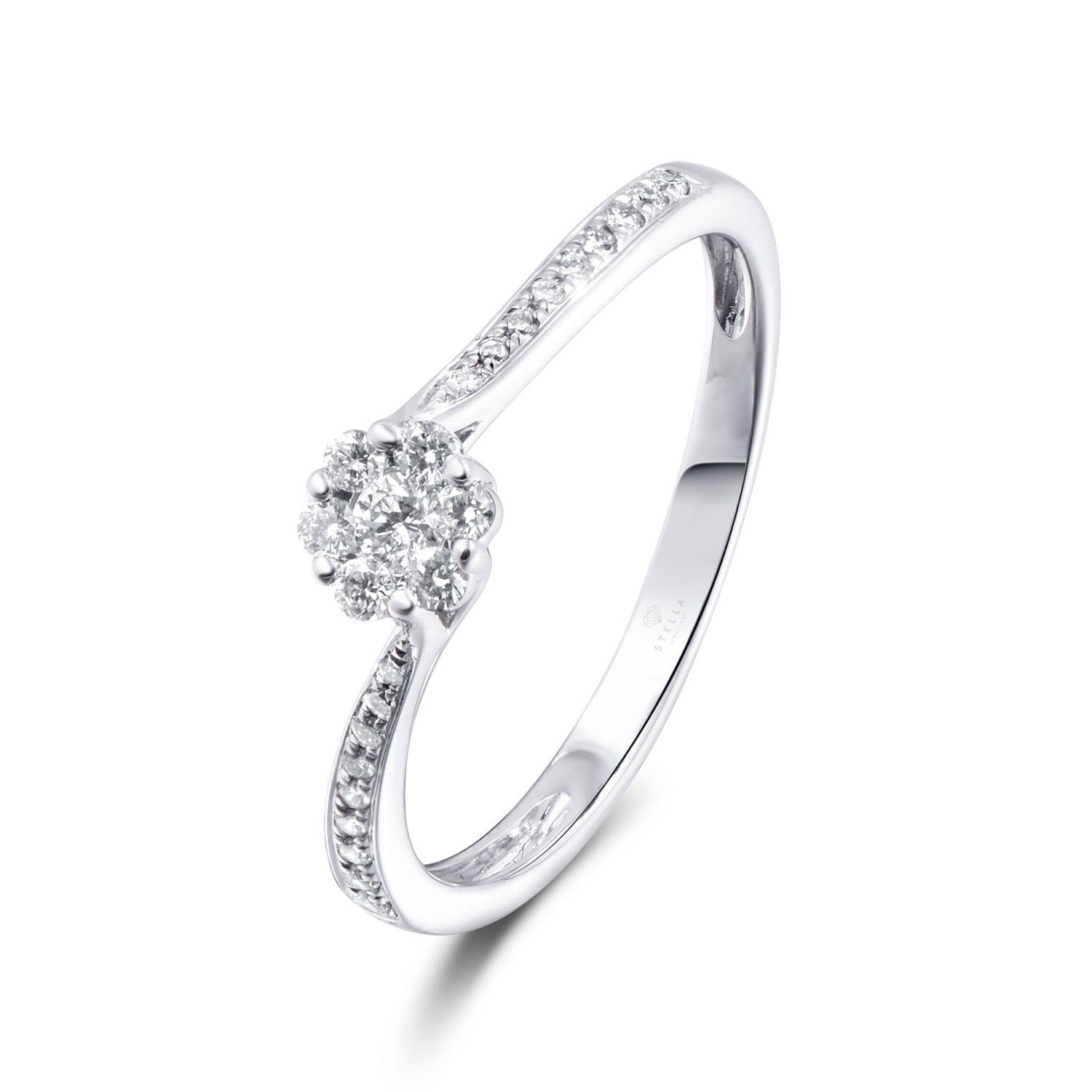 Stella-Jewellery Solitärring 750er Gold Verlobungsring ca. 0,34 ct. Diamant (inkl. Etui), mit Brillanten 0,34ct. - Poliert