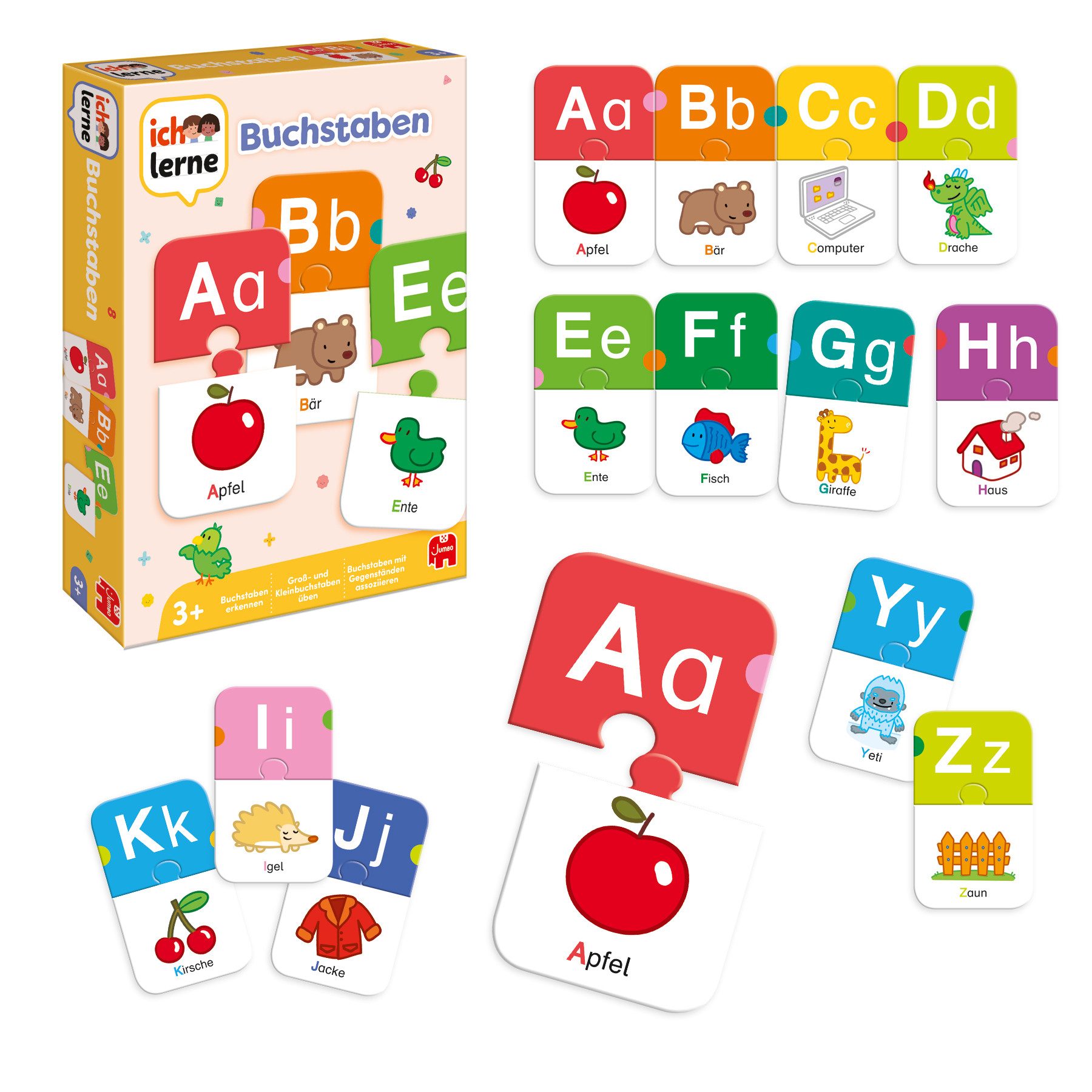 Jumbo Spiele Lernspielzeug ich lerne Buchstaben, Lernspiel
