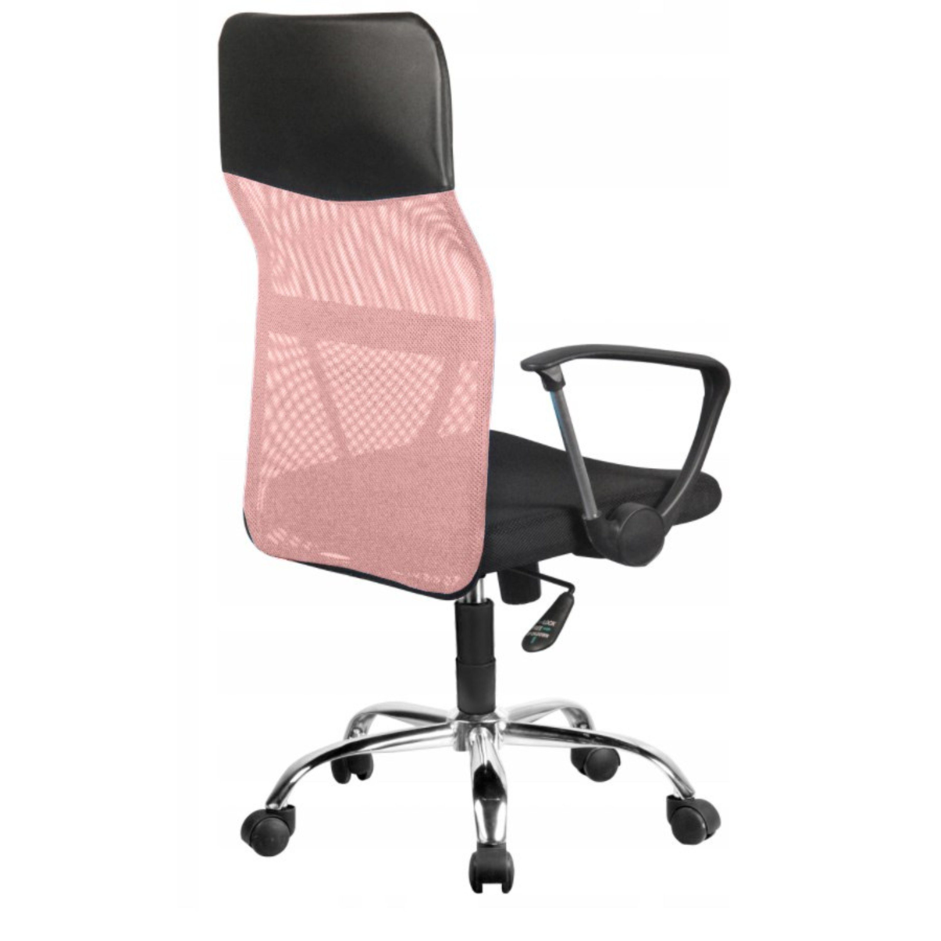 TOPESHOP Armlehnen höhenverstellbarer Bürostuhl – mit Ergonomischer Pink Bürostuhl