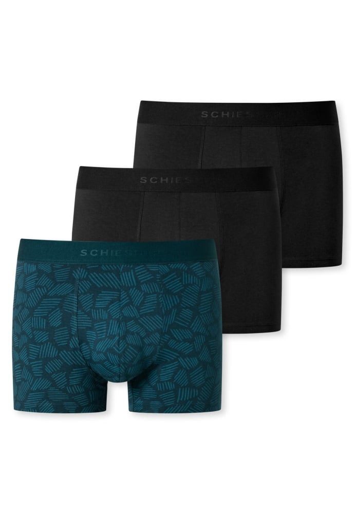 Schiesser Boxershorts Unterwäsche 95/5 Webgummibund blau uni/gemustert Herr günstig online kaufen