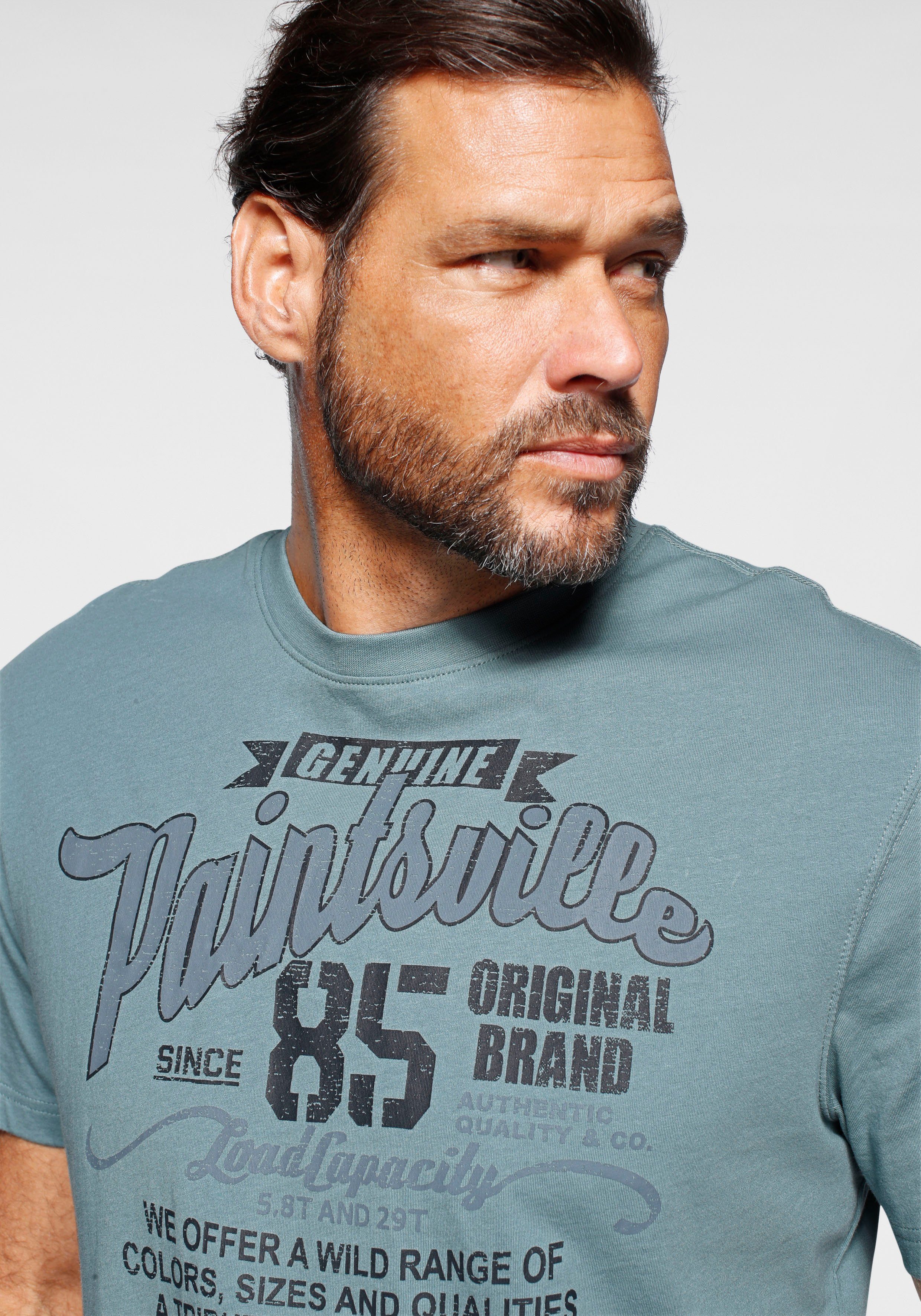 Man's World T-Shirt Kurzarm, mit stylischem Print, Rundhalsausschnitt, aus Baumwolle – Bild 5 von 5