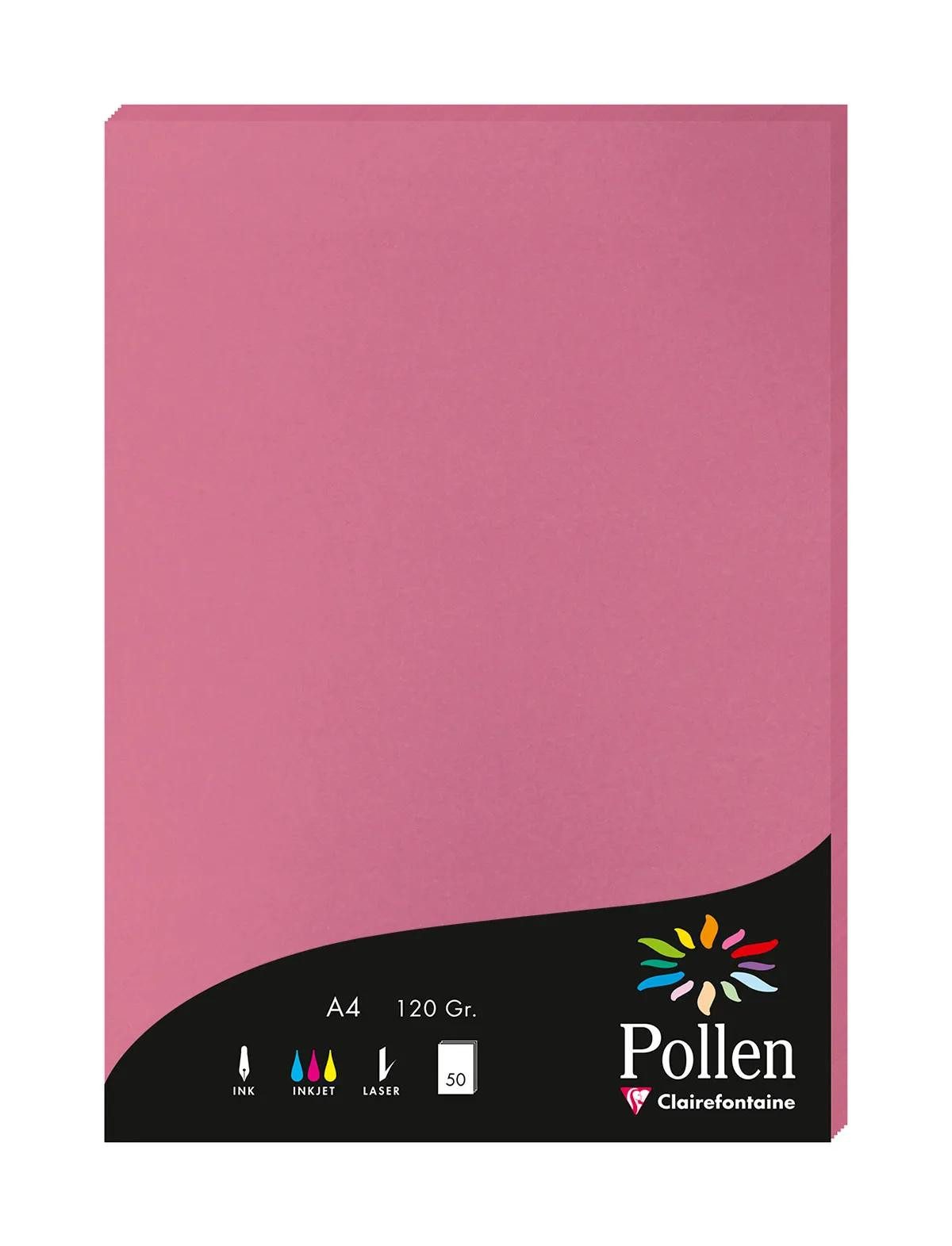 CLAIREFONTAINE Briefumschlag 10x Papier A4 120g 50 Blatt - Hortensienrosa 44281C, Karten und Umschläge pollen