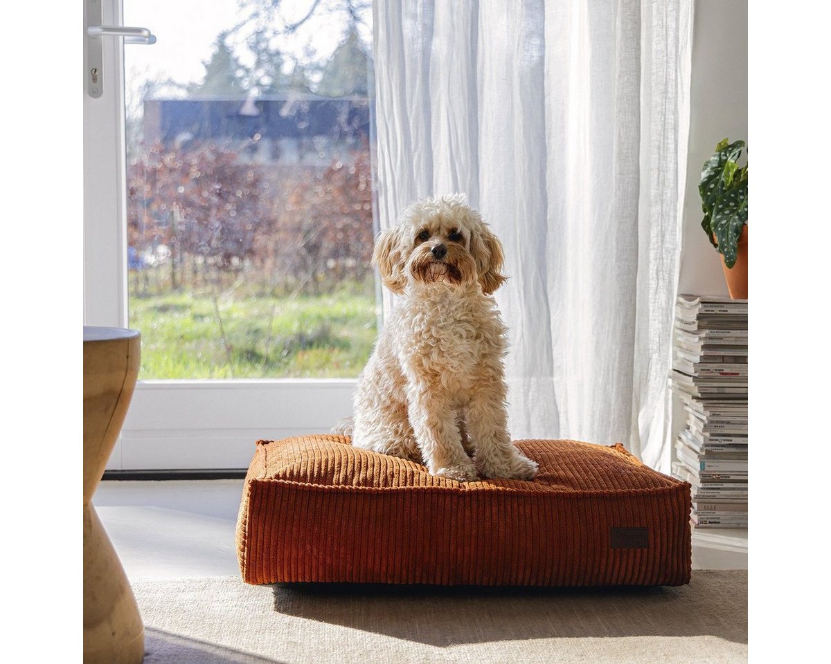 Thumbnail - Designed By Lotte Tierkissen Hundekissen Ribbed terrakotta
