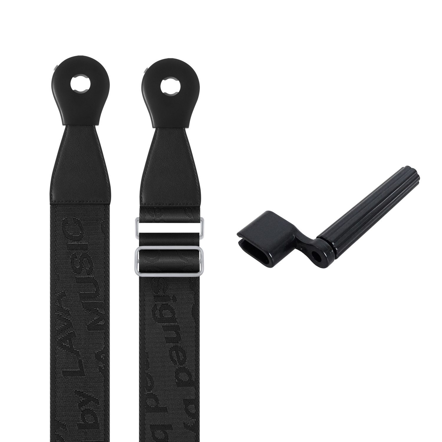 Gitarrengurt Lava Music Gitarrengurt Ideal Strap 2 Schwarz mit Saitenkurbel