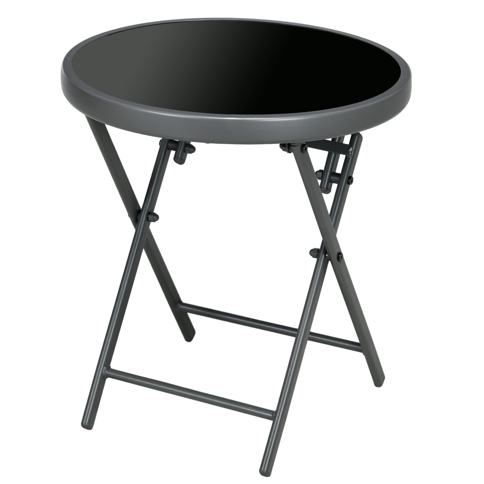 Outsunny Gartentisch klappbar, aus Glas, rund günstig online kaufen