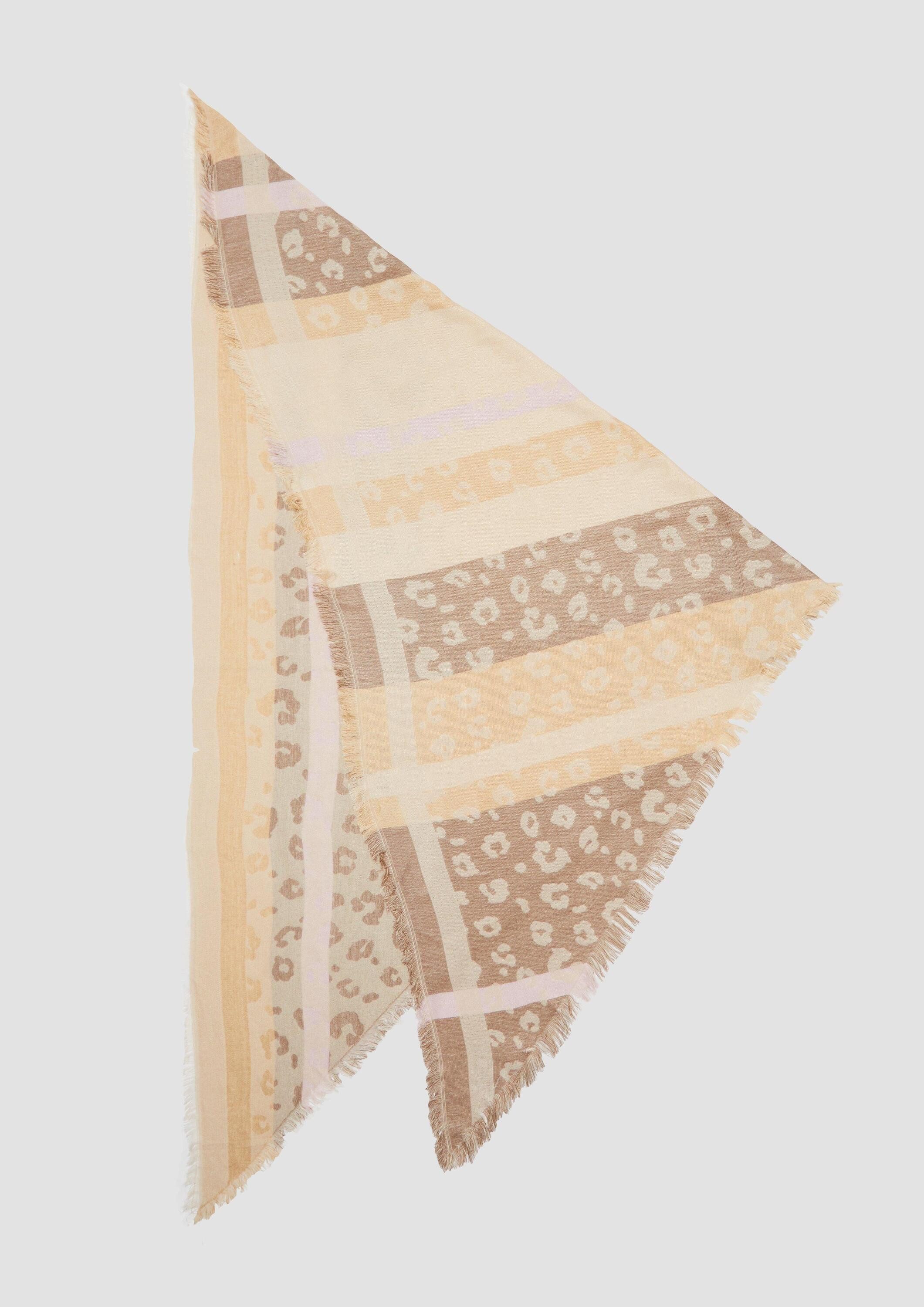 s.Oliver Schal Tuch, Gemusterter Schal aus Viskosemix