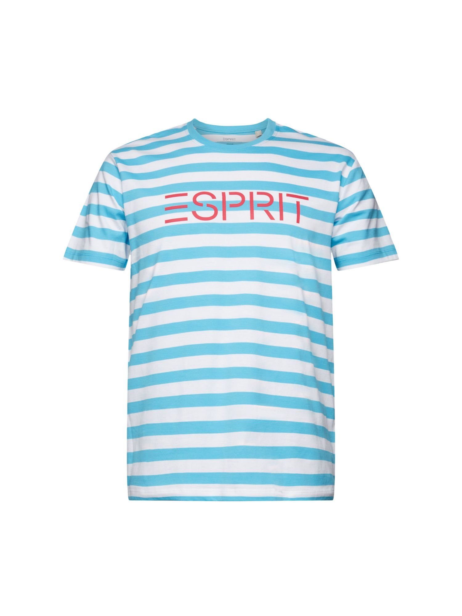 (1-tlg) Gestreiftes Esprit Baumwoll-T-Shirt T-Shirt TURQUOISE
