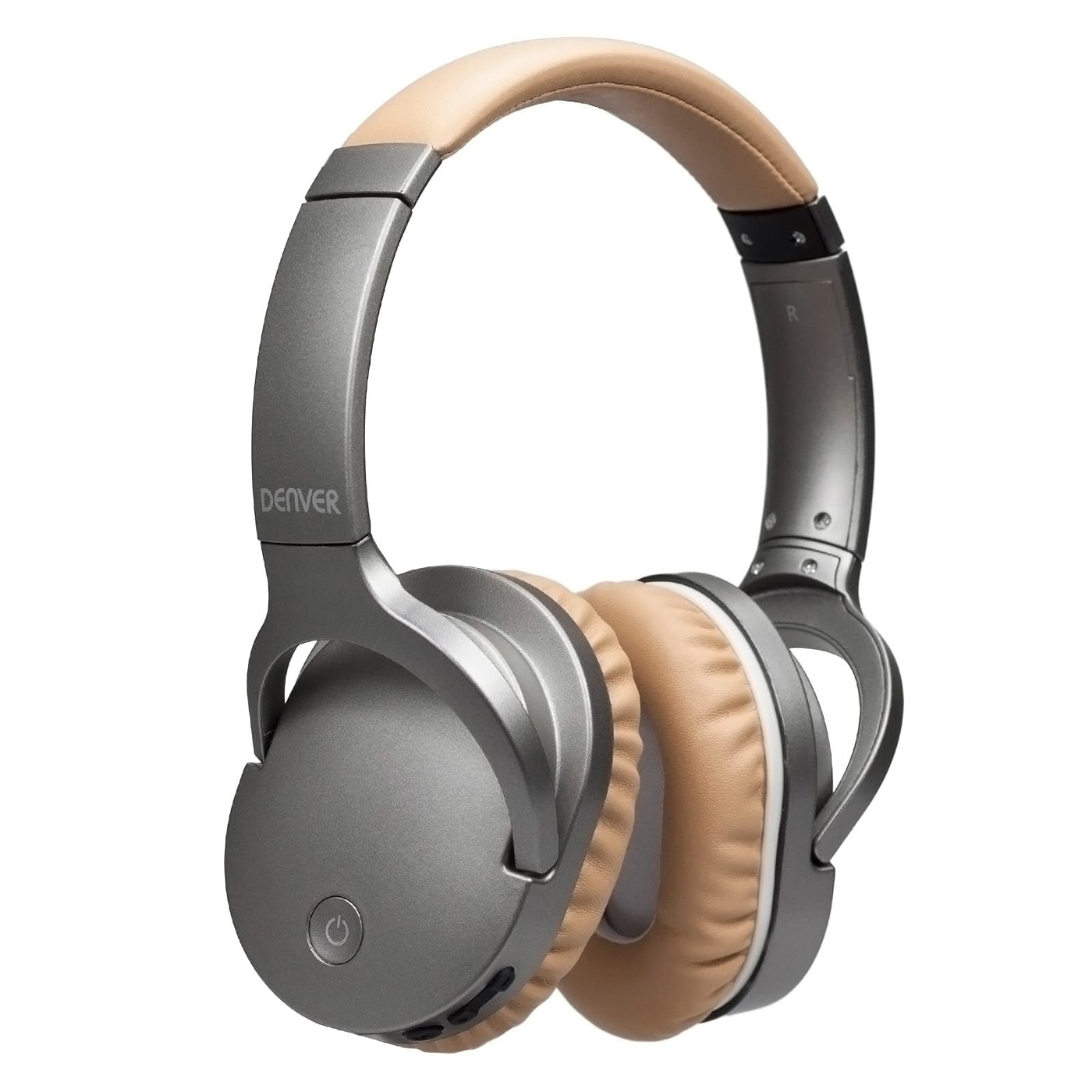 Denver BTN-207SAND Bluetooth Over-Ear Kopfhörer (Mit Mikrofon, ANC (Geräuschunterdrückung), Bluetooth, Gepolstert)