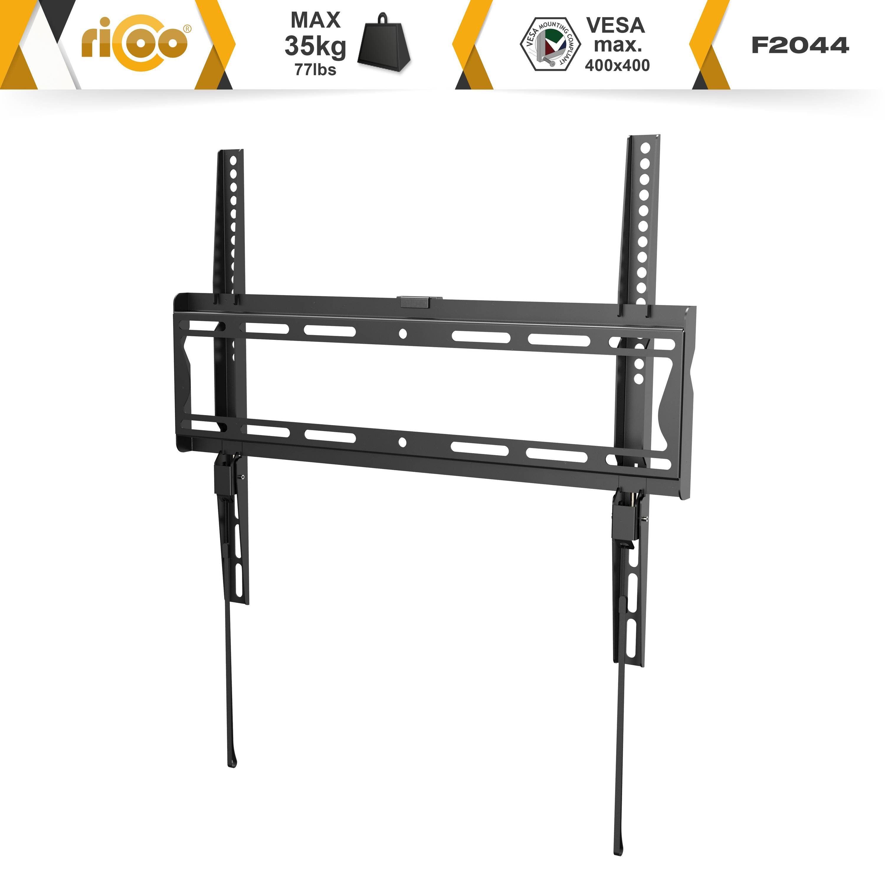 RICOO TV-Wandhalterung F2044, (bis 55 Zoll, 1-tlg., flach curved Fernseher Wand Halterung universal VESA 400 x 400)
