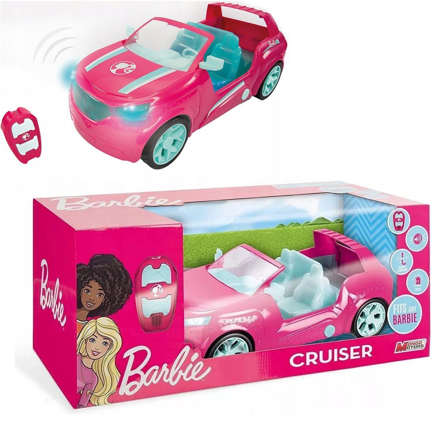 Mondo Spielzeug-Auto 63647, Ferngesteuertes Auto Barbie Rosa SUV