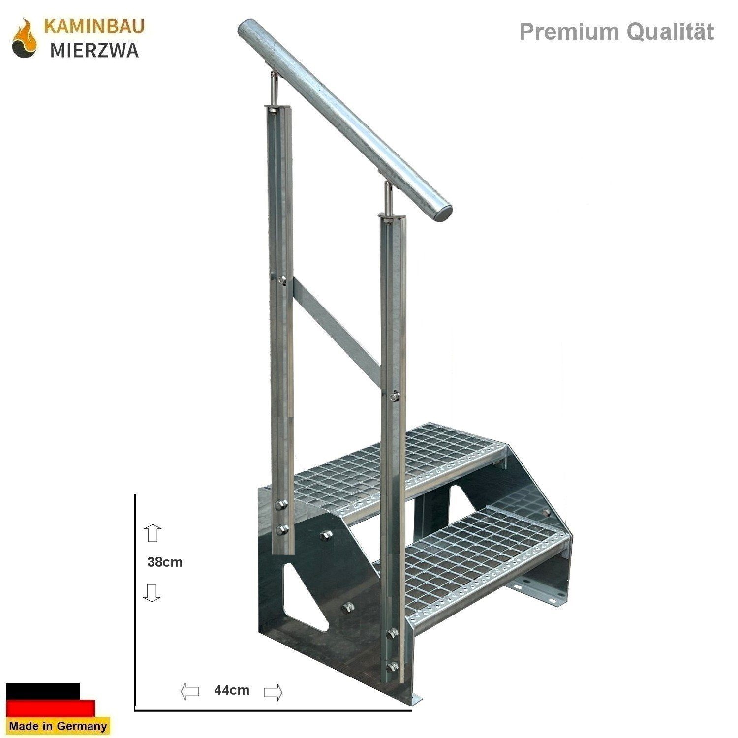 Kaminbau Mierzwa Außentreppe Premium Treppe Verzinkt günstig online kaufen