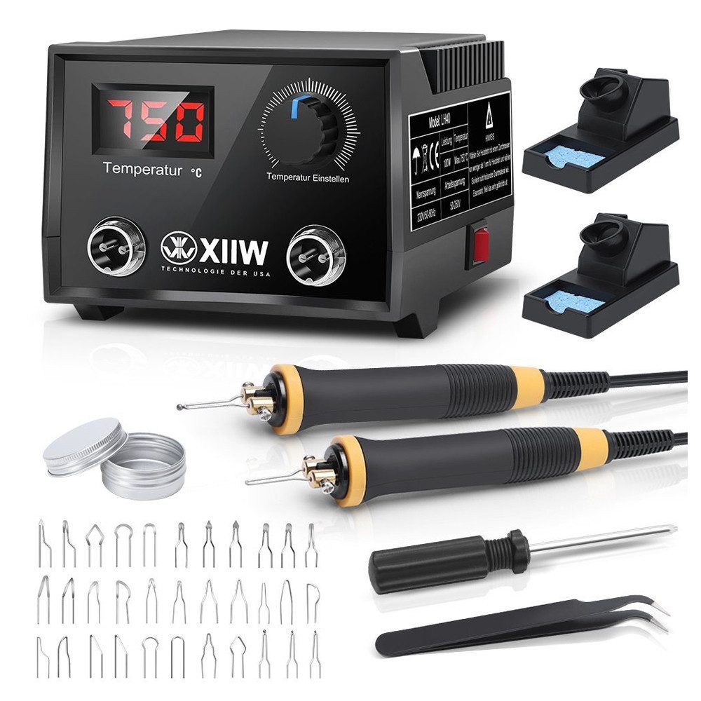 XERSEK Kreativset Brandmalerei 0-750°C,Lötkolben Set mit 33 Pyrography-Drah günstig online kaufen