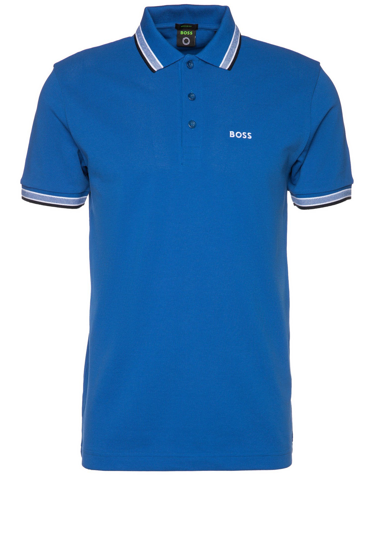 (420) BOSS Paddy GREEN Poloshirt (1-tlg) Blau