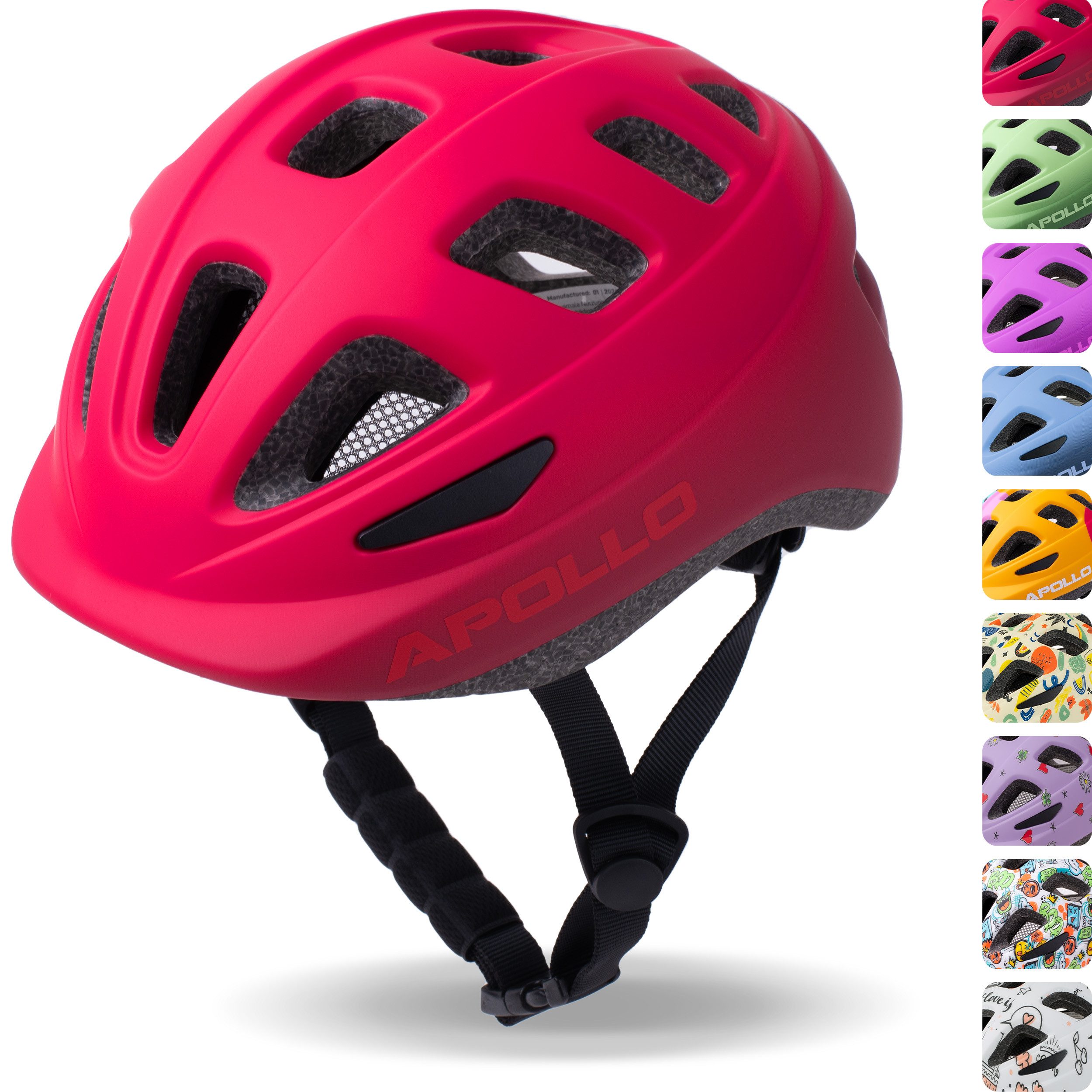 Apollo Inlineskates Fahrradhelm, Kinder & Jugendliche, Multisport-Helm, verstellbar, ab 3 Jahren