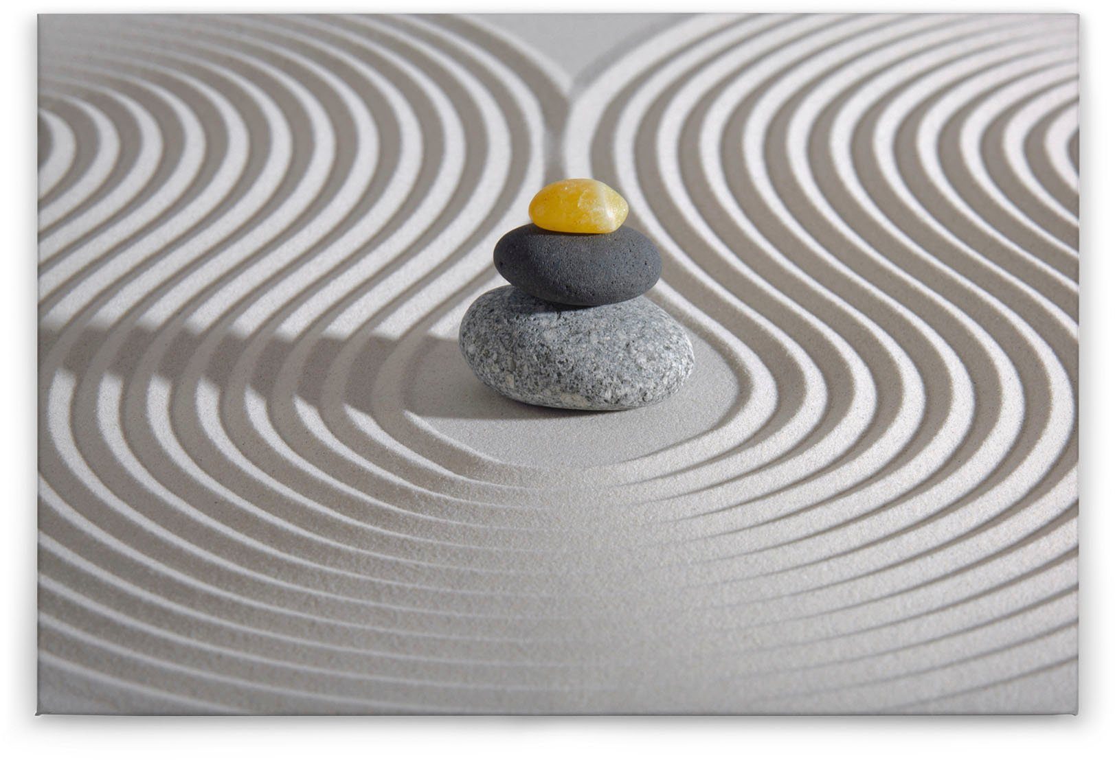 A.S. Création Leinwandbild Hot Stone Spa, Gemälde, Kinder, Kunst (1 St), Asiatisch Spa Steine Keilrahmen Entspannung Leinwand-Bild Wohnzimmer