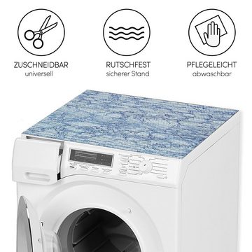 matches21 HOME & HOBBY Antirutschmatte Waschmaschinenauflage rutschfest Marmor blau 65 x 60 cm, Waschmaschinenabdeckung als Abdeckung für Waschmaschine und Trockner
