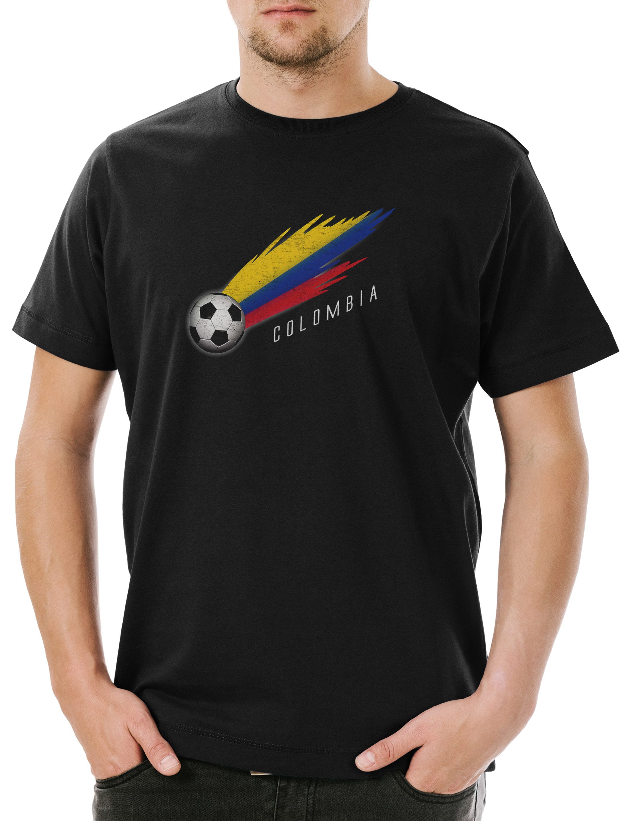 Print-Shirt Colombia Football Comet I Herren T-Shirt Kolumbien Kolumbianisch