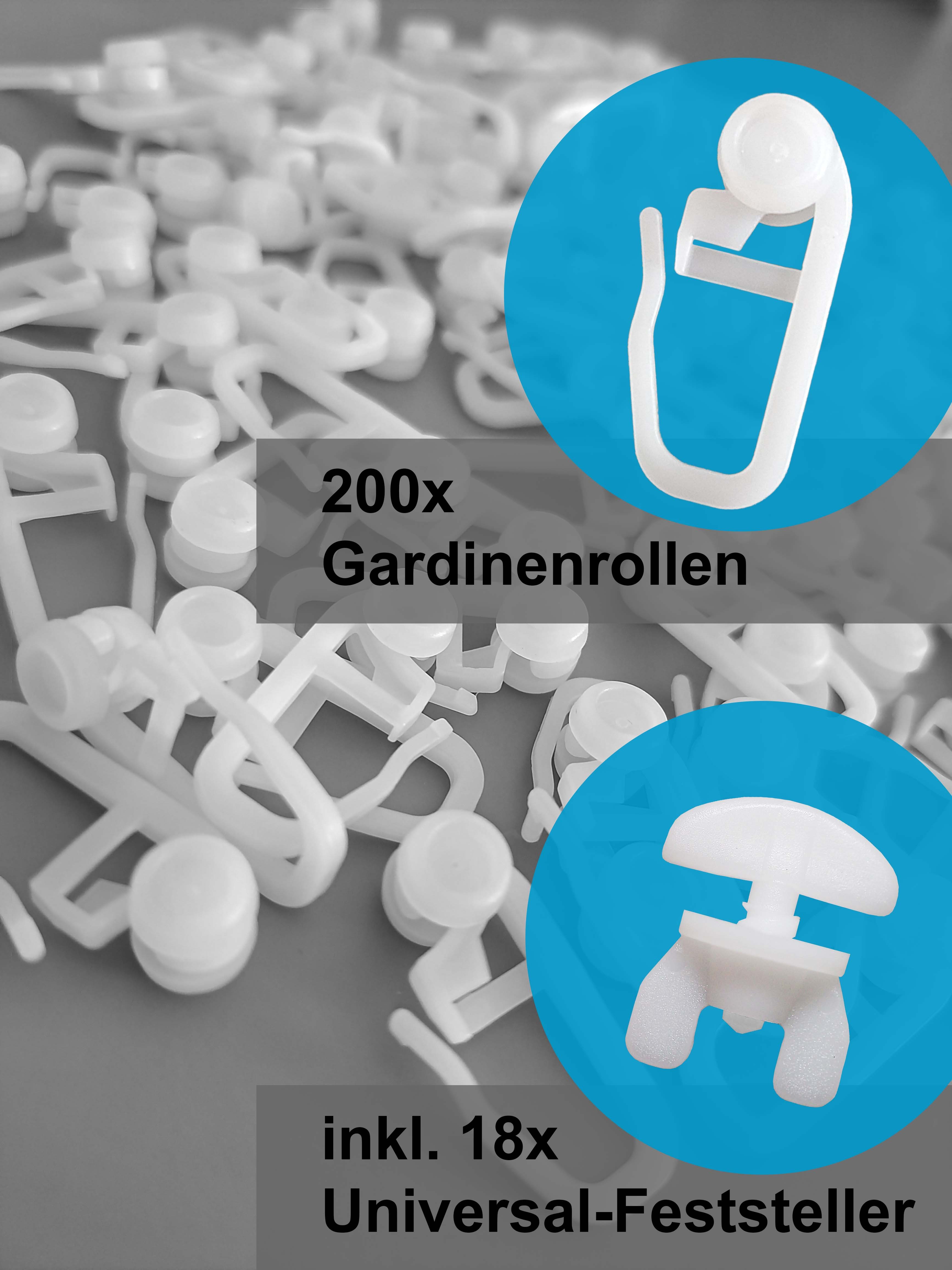 dekondo Gardinenröllchen Gardinengleiter 8mm Durchmesser, für günstig online kaufen