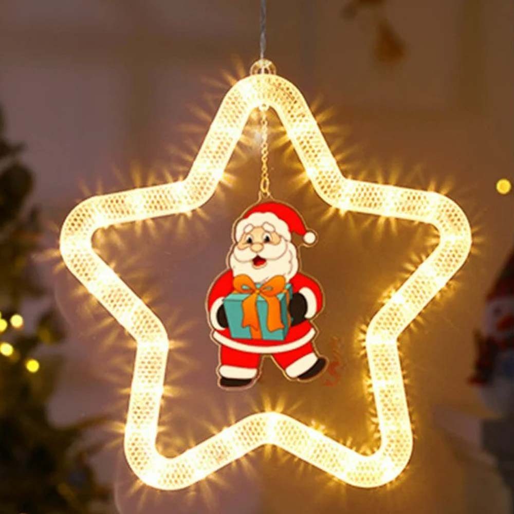 VIVIHEYDAY LED-Lichterkette LED Stern Weihnachtsbeleuchtung Fenster Innen Lichterkette, für Geburtstag Hochzeit Party Weihnachten Deko
