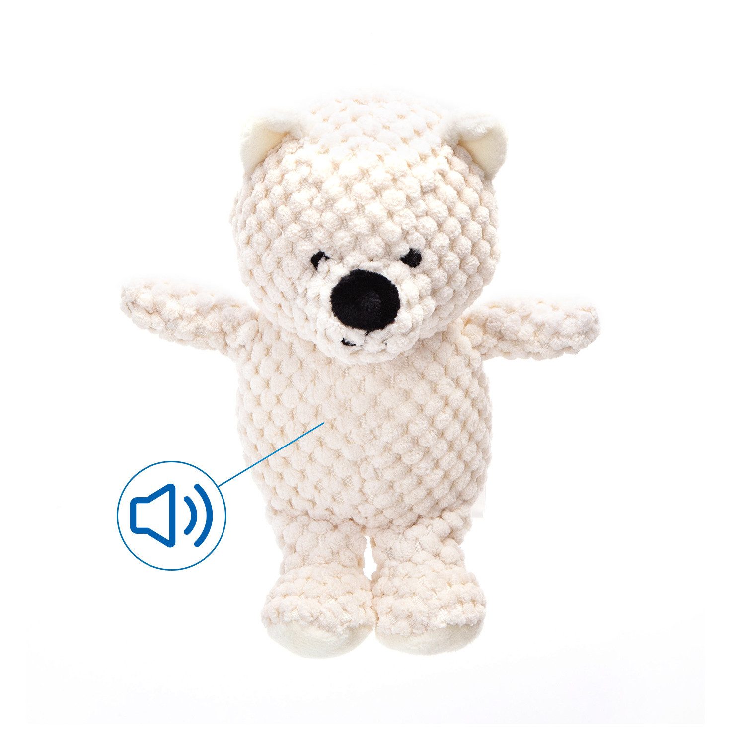 nobleza Tierkuscheltier nobleza - Quitsche-Plüschtier Bär für Hunde - Kuscheliges Spielzeug