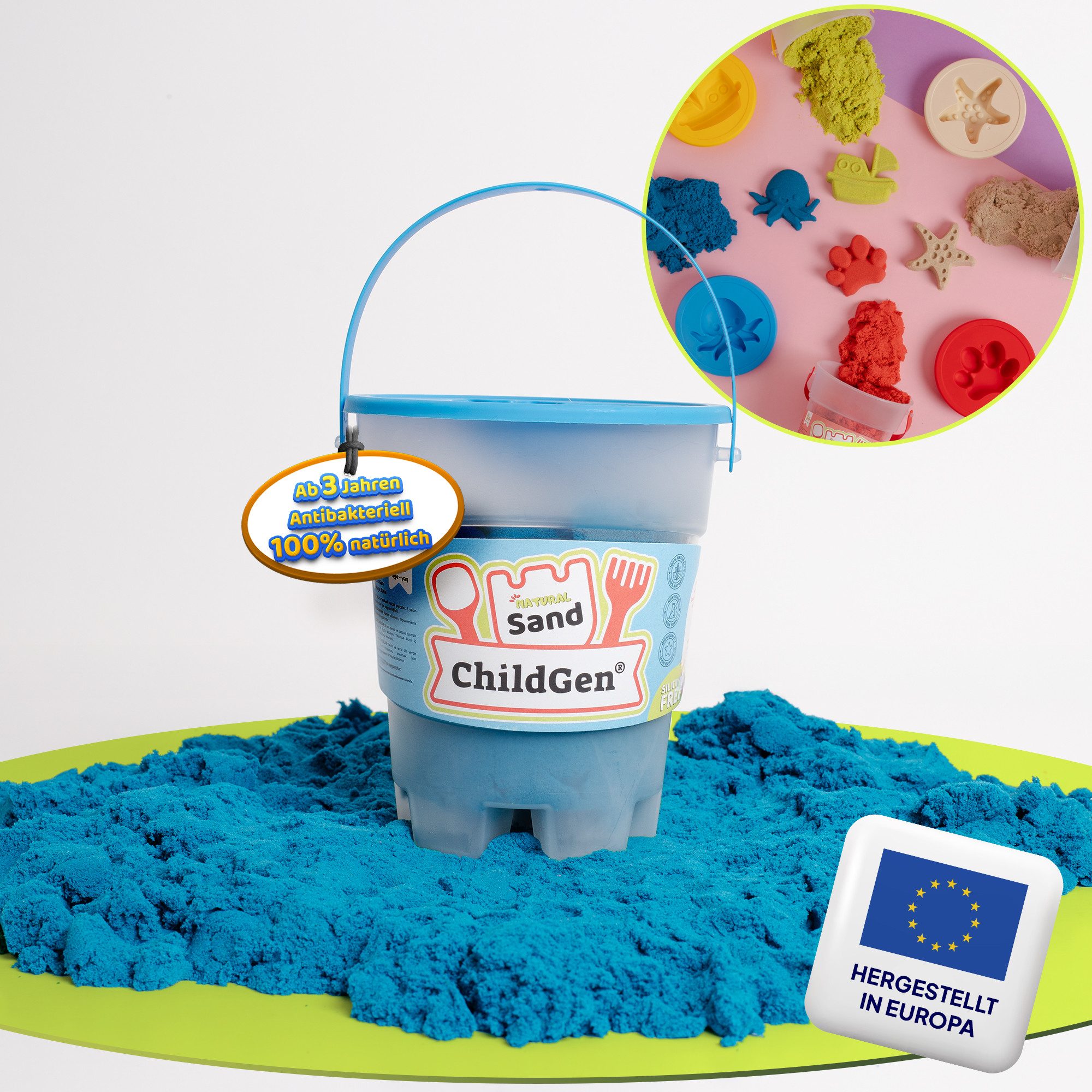 ChildGen Sandkasten Kinetischer Sand, Natürlich, ungiftig, günstig online kaufen