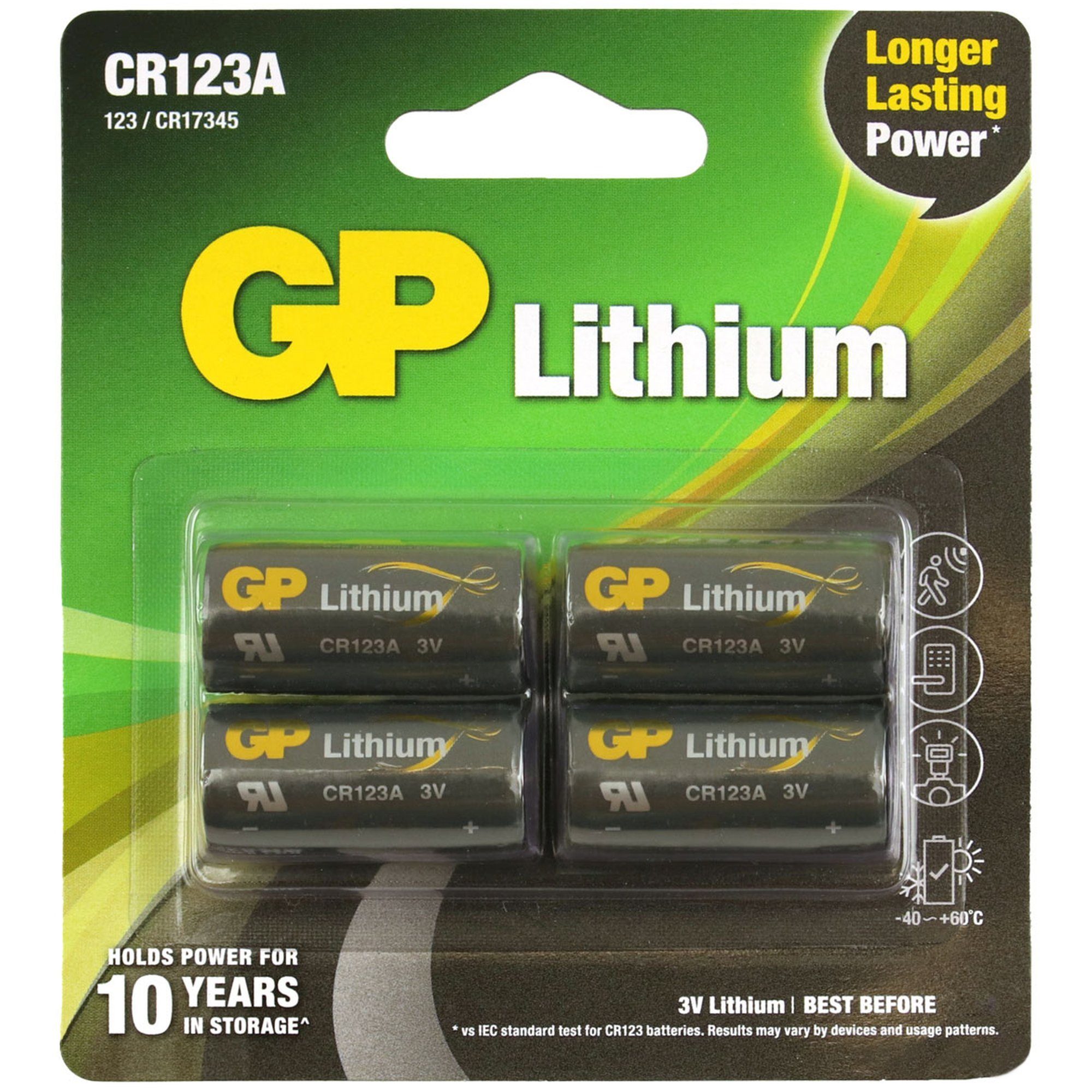 GP Lithium GP (3,0 CR123A Batterie Batteries Fotobatterie, 4 V) Stück