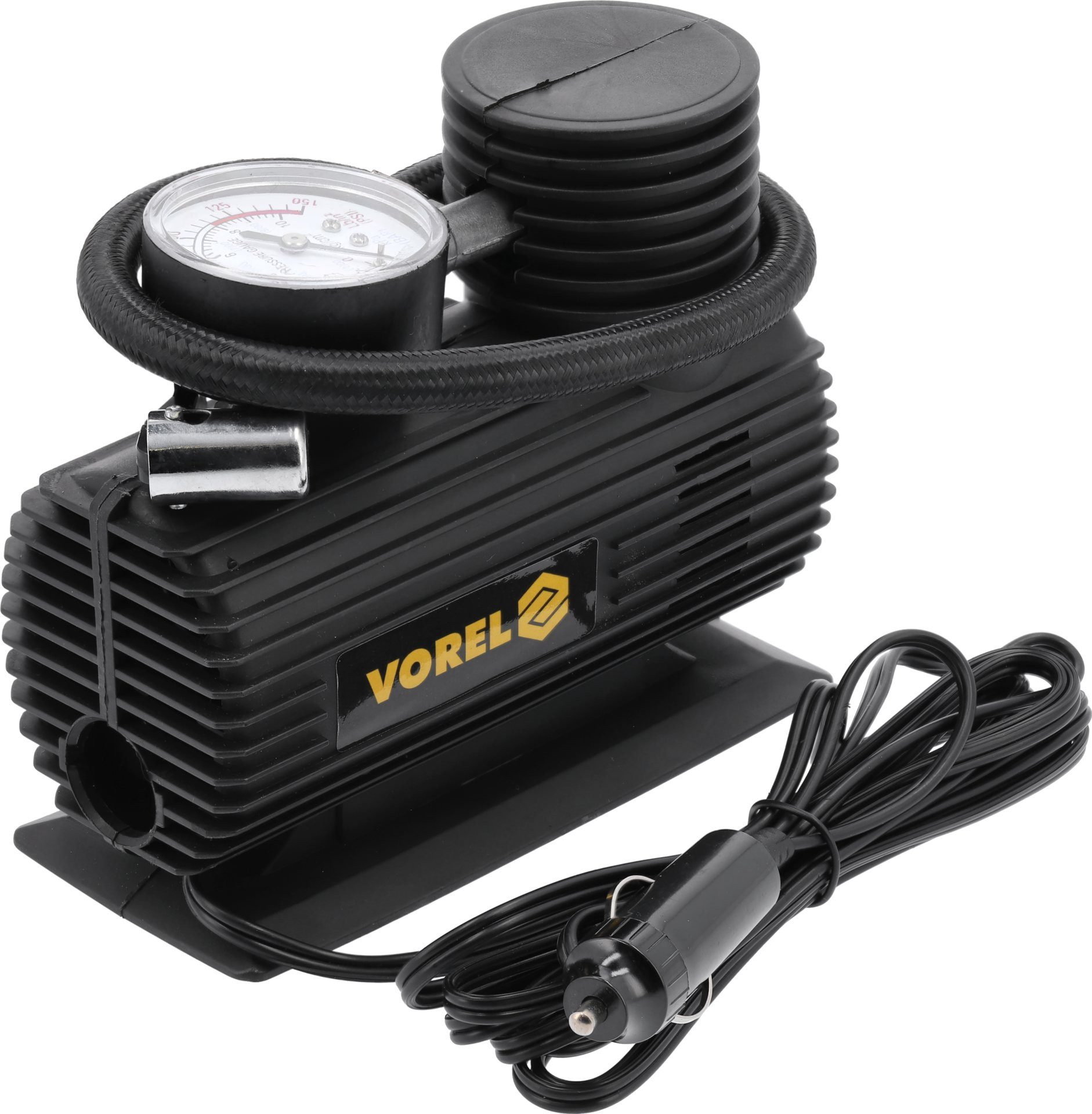 Yato Kompressor Mini-Autokompressor 12V 250 psi mit Zubehör, max. 8 bar, Mini-Autokompressor 12V 250 psi mit Zubehör