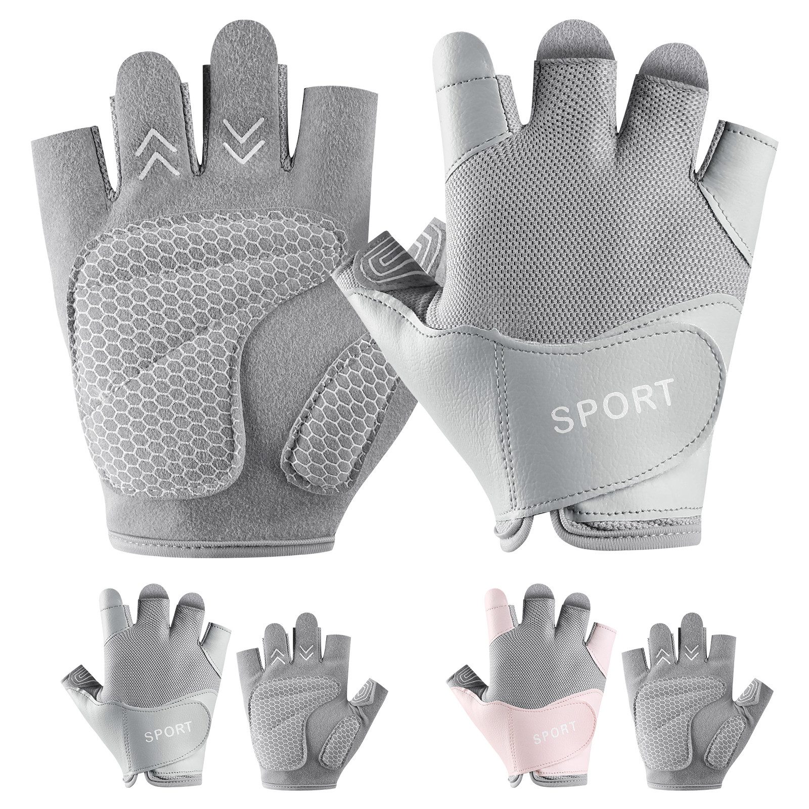 Sunicol Trainingshandschuhe Fitness Handschuhe, Anti-Rutsch, Federnde Reibu günstig online kaufen