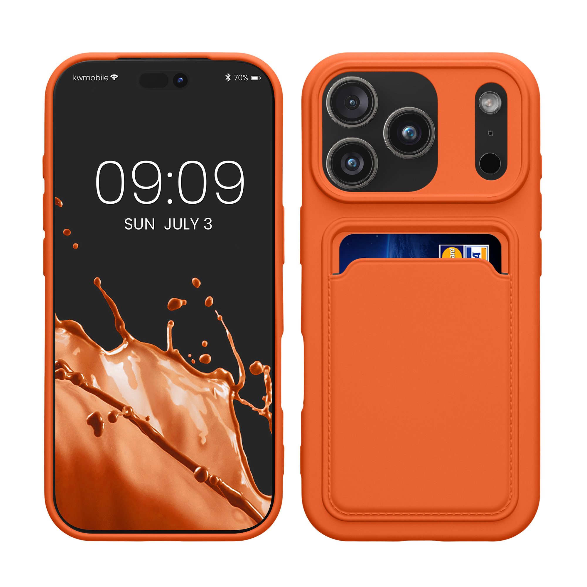 kwmobile Smartphone-Hülle Hülle für Apple iPhone 17 Pro, Handyhülle mit Fach für Karten - Handy Cover Case