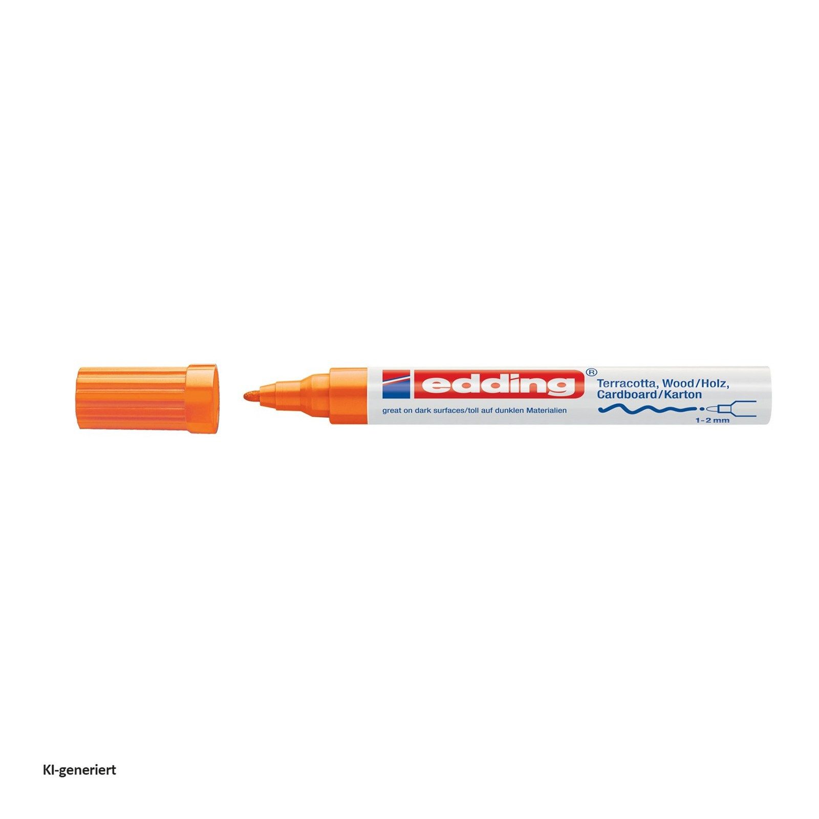 edding Permanentmarker Mattlack-Marker 1-2 mm edding 4040, (Stück, 1-tlg., 1 Mattlack Marker Edding 4040), Lackstift Permanentmarker