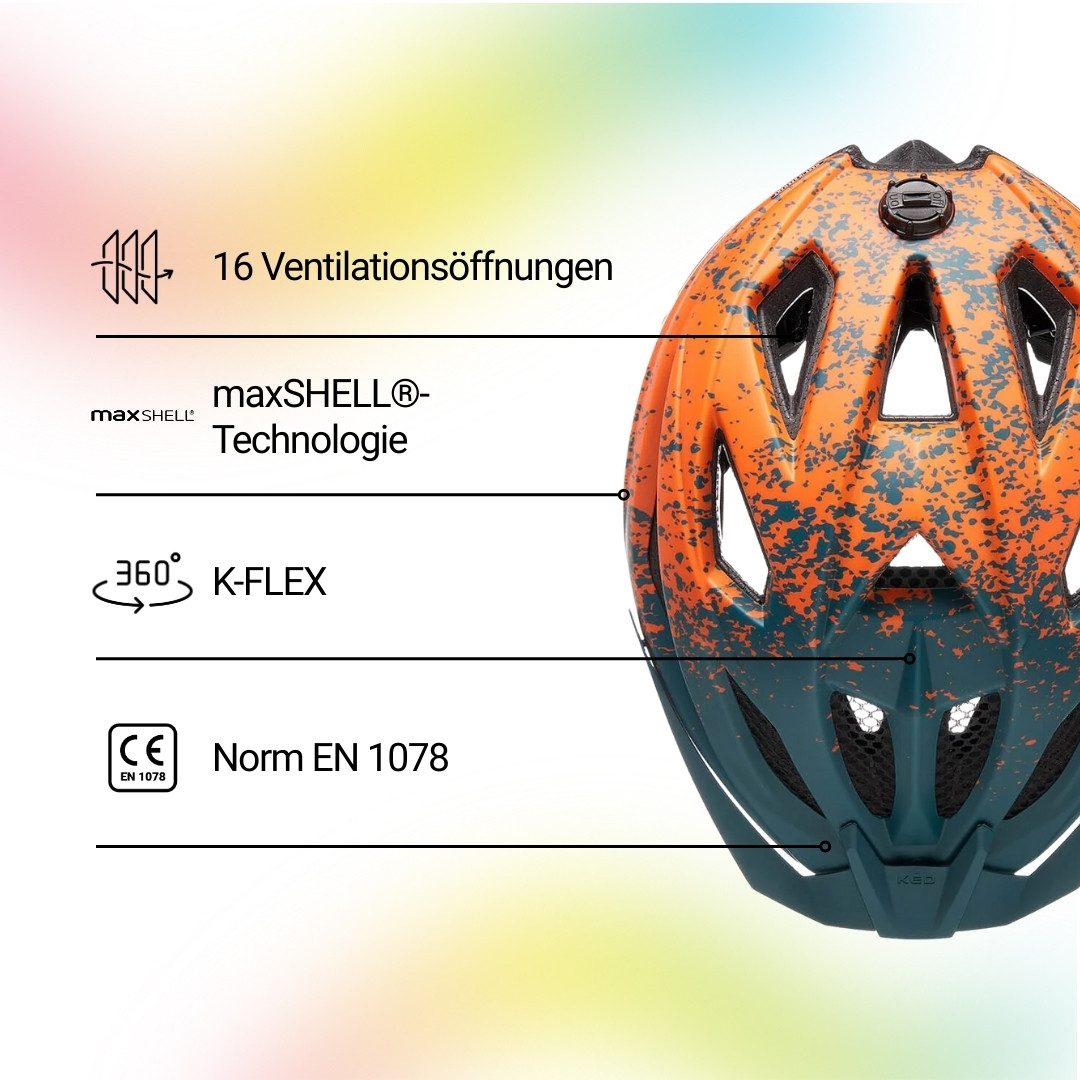 KED Fahrradhelm Street Jr Pro Kinder- und Jugend-Fahrradhelm, Made in Germany, Maxshell-Technologie, K-FIT Anpassung