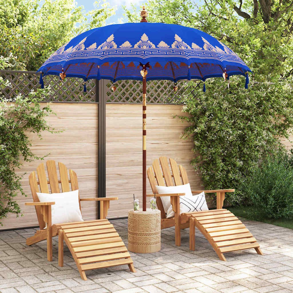 vidaXL Sonnenschirm Balinesischer Sonnenschirm Blau (210-220) günstig online kaufen
