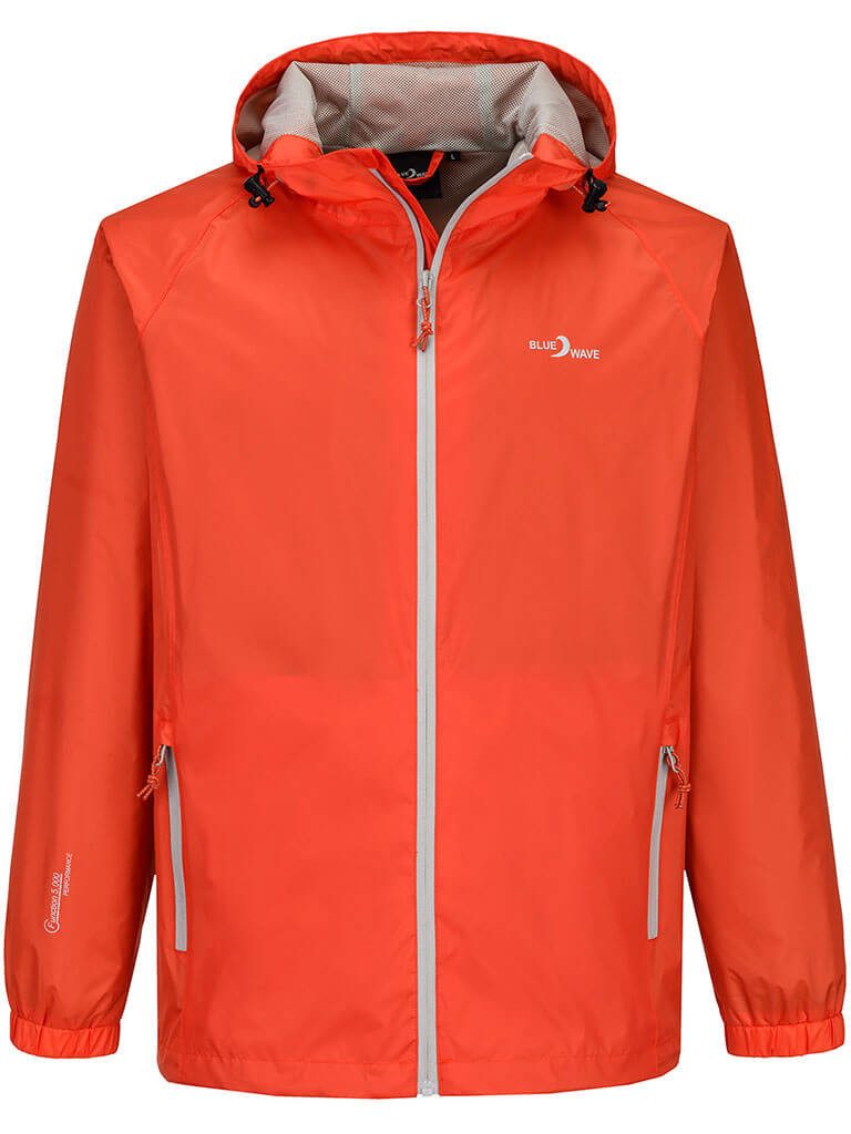 Blue Wave Funktionsjacke Fabian Herren Regenjacke - Wander- & Fahrradjacke inklusive Packsack Wasserdicht, Winddicht, Atmungsaktiv, Verschweißte Nähte, Mesh-Futter