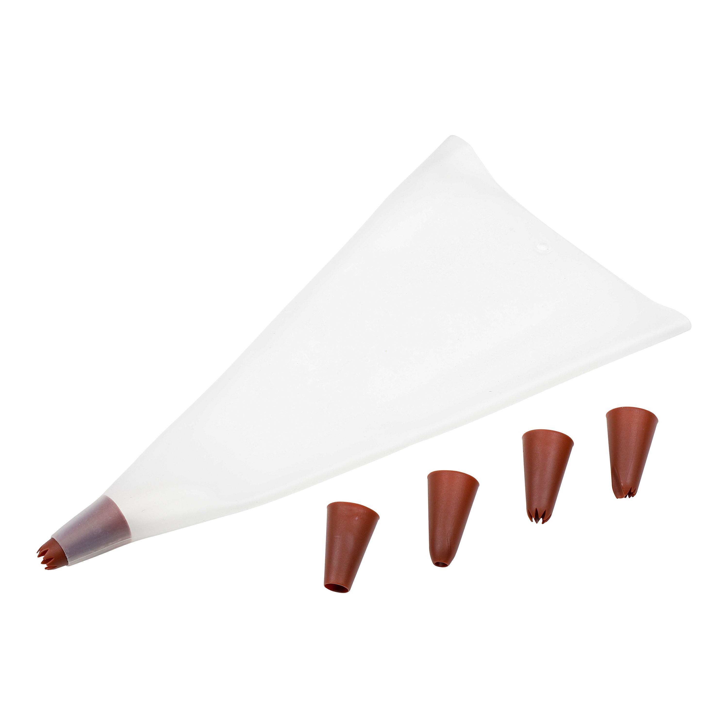 MARELIDA Spritzbeutel Spritzbeutel Set Silikon 5 Aufsätze Spritztüllen wiederverwendbar (6-tlg)