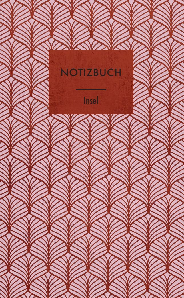 Schulheft Notizbuch »Art déco rostrot« Hardcover, B6, Blanko, 160 Seiten
