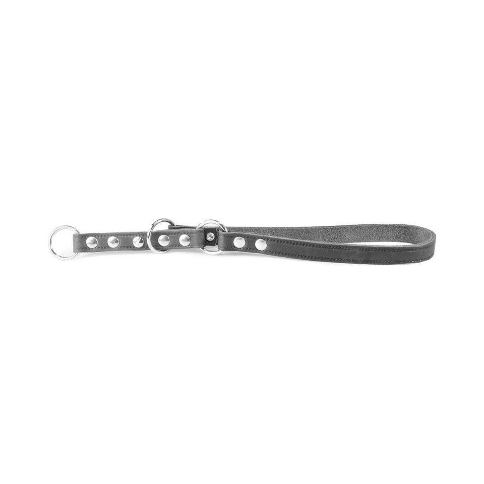 Das Lederband Hunde-Halsband Zughalsband mit Stop Weinheim Granite