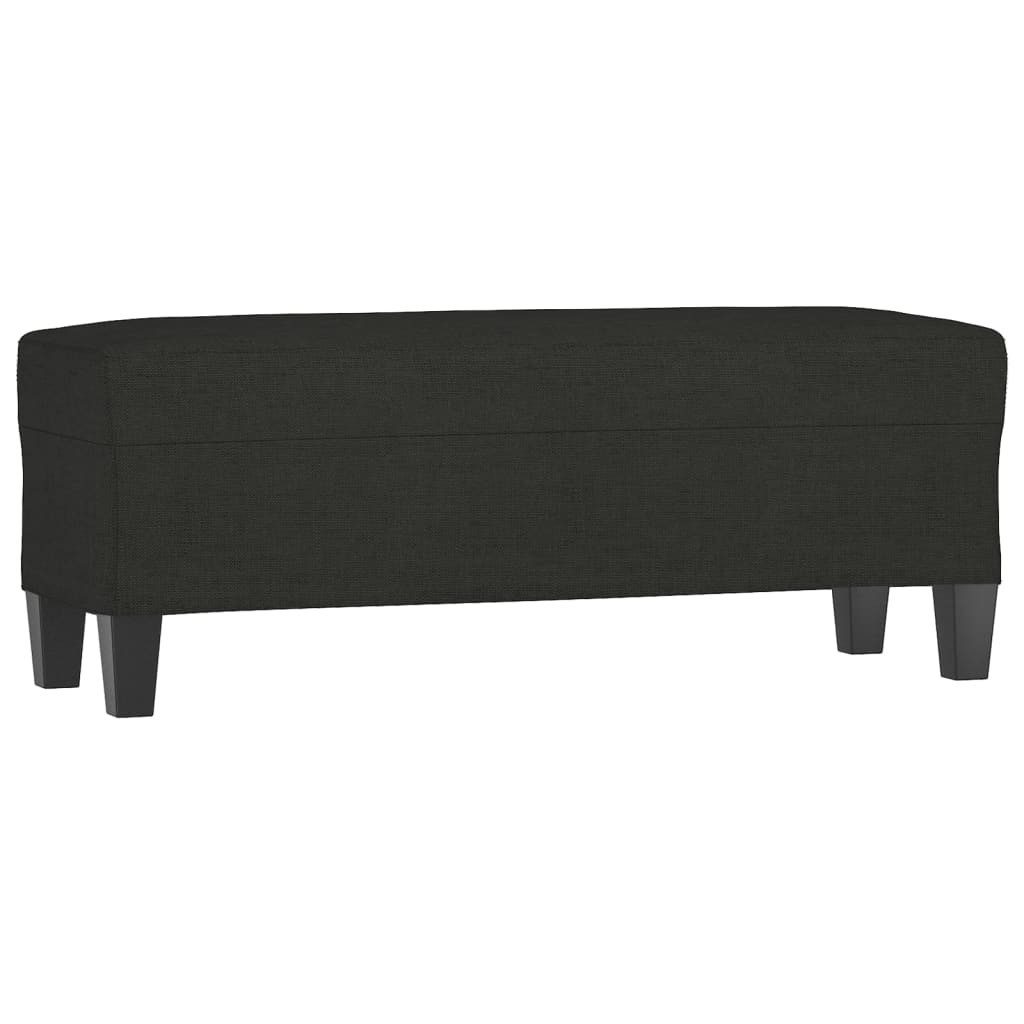 vidaXL Sitzbank Sitzbank Schwarz 100x35x41 cm Stoff