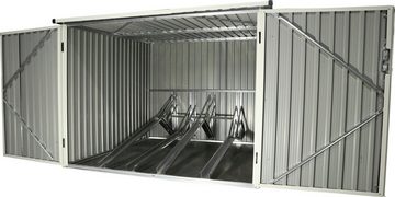 WESTMANN Aufbewahrungsbox Fahrradgarage, mit integrierten Fahrradständern, aus pulverbeschichtetem Stahl