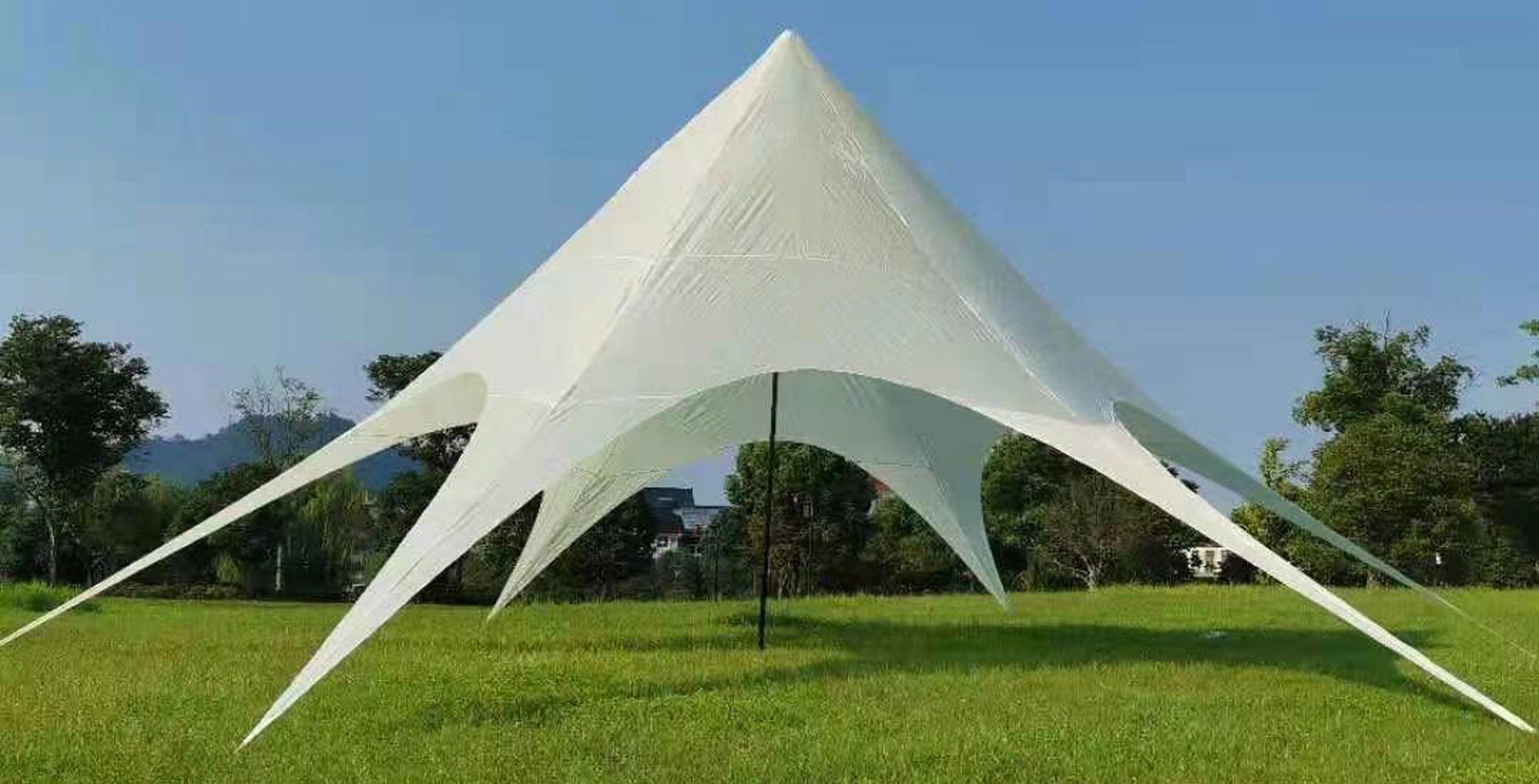 CLP Pavillon Sternzelt 10m, (1er), wasser- & reißfest, schmutzabweisend
