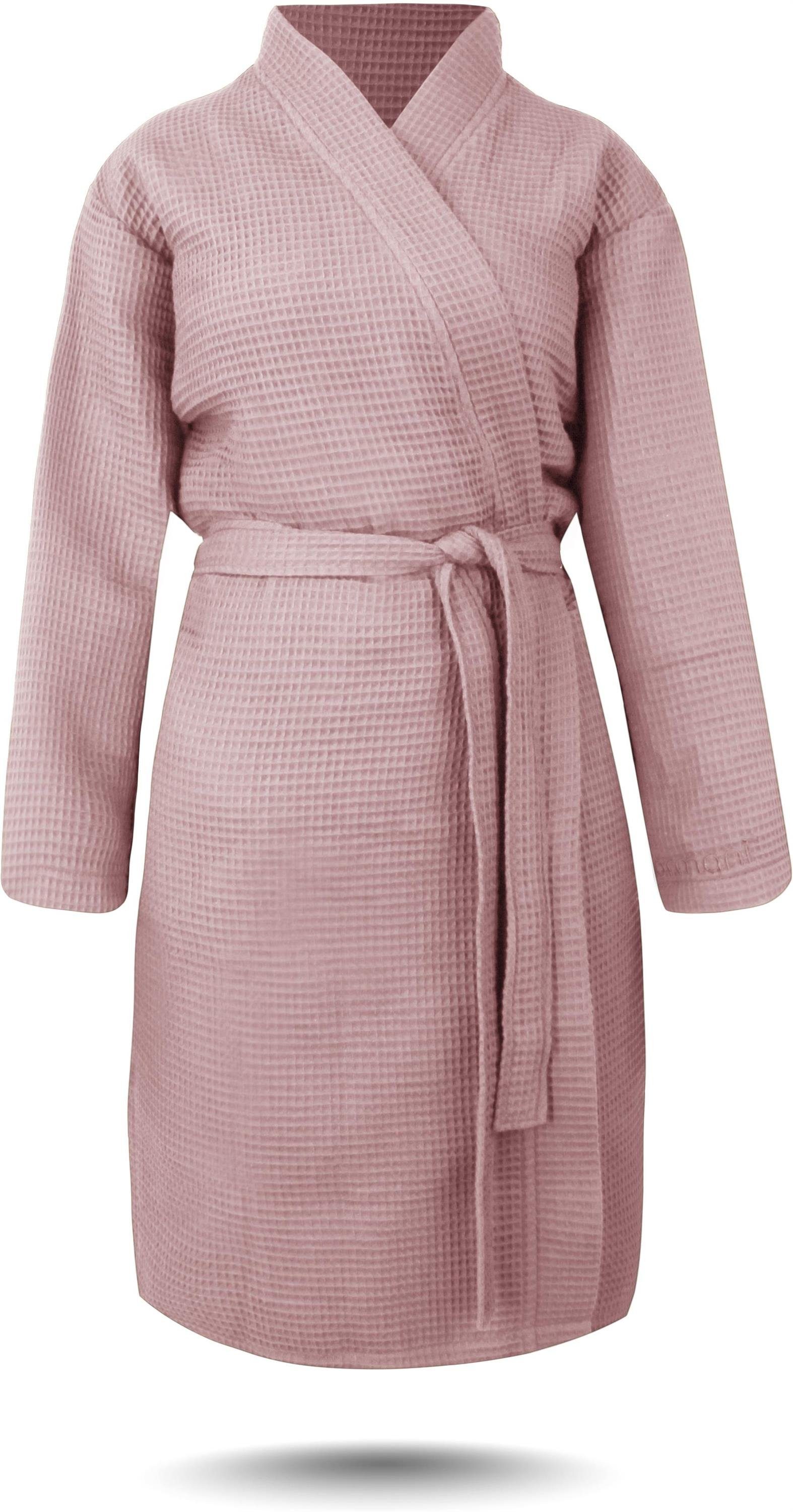 normani Bademantel Damen Bademantel mit Waffel-Piqué günstig online kaufen