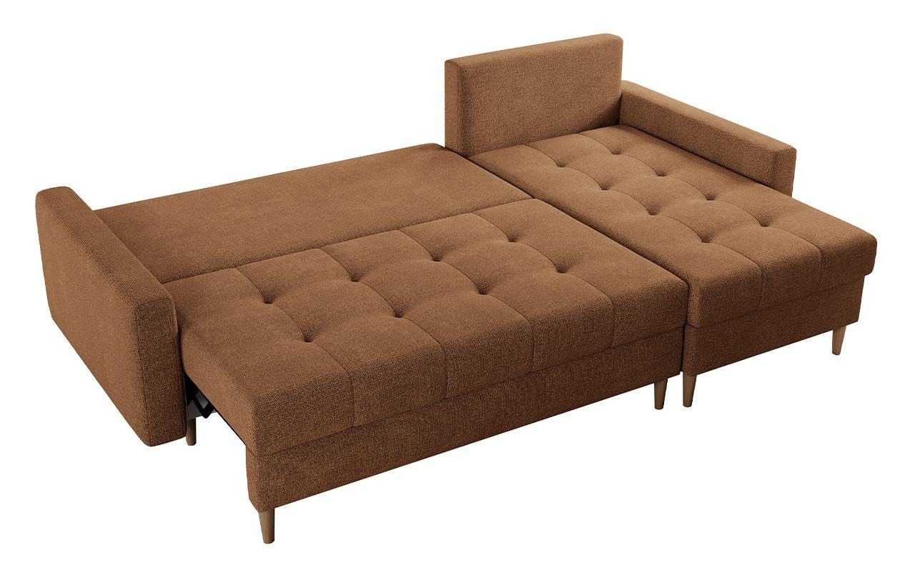 Ecksofa, zum Schlaffunktion, Ecksofa mit MKS COLIN, Wohnzimmer MÖBEL Skandinavisches Holzbeine,