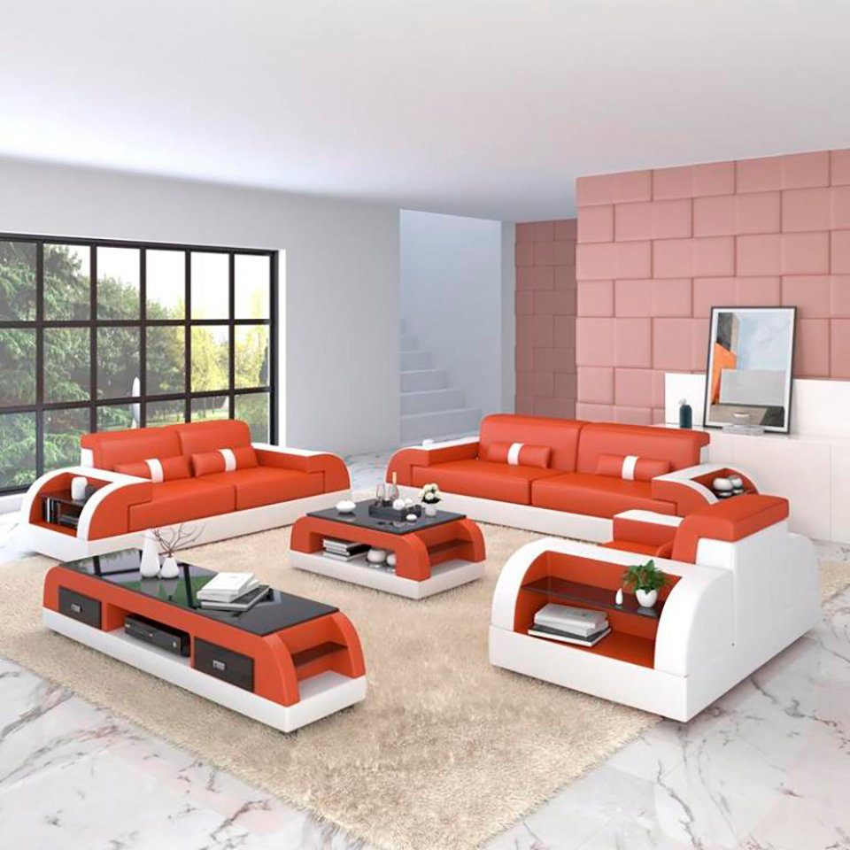 JVmoebel Sofa Sofagarnitur 3+2+1 Couch Polster Textil Sitz Polster Design, Made in Europe