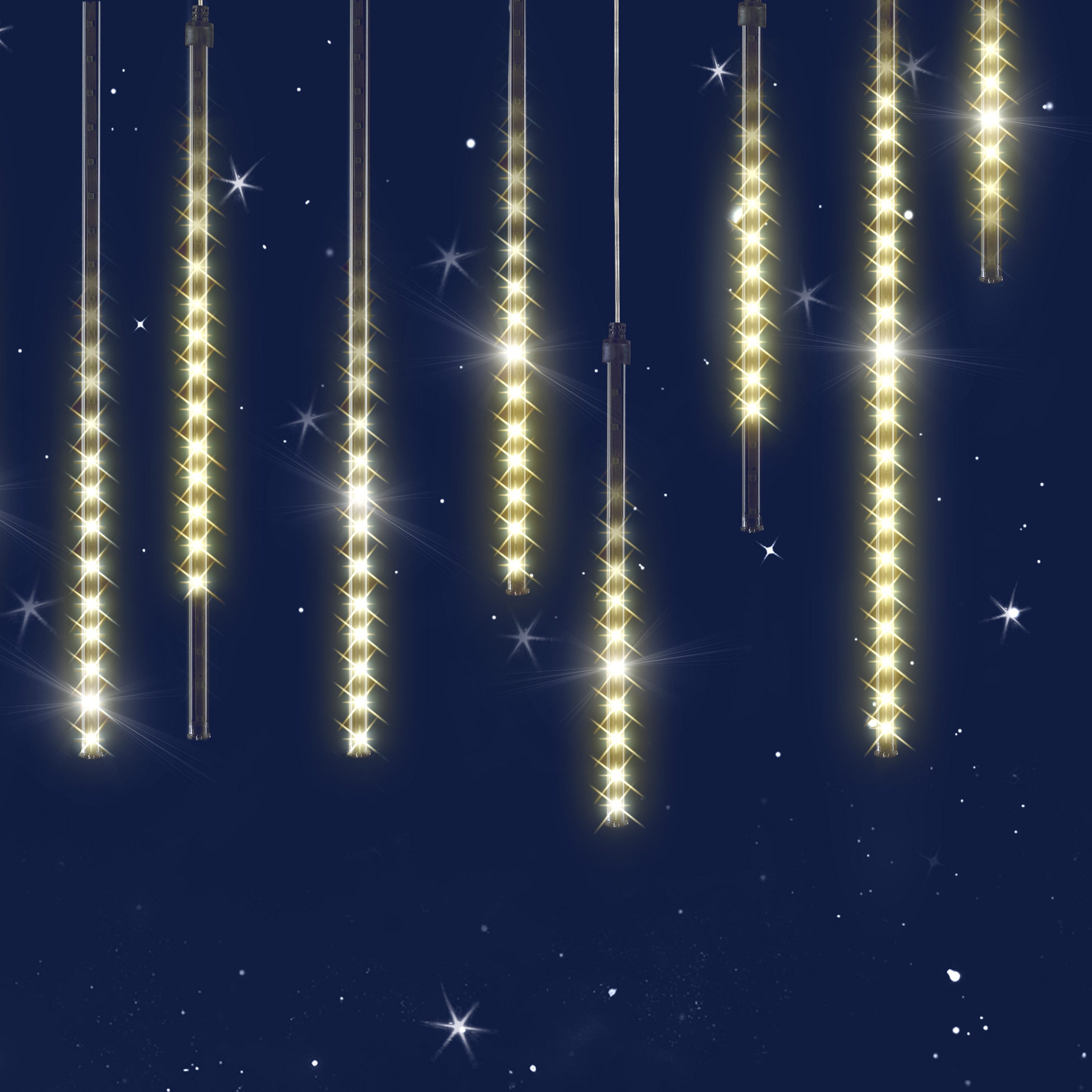 monzana Lichterkette, Meteorschauer 480 LED Außen Wasserdicht 10 Röhre 50cm