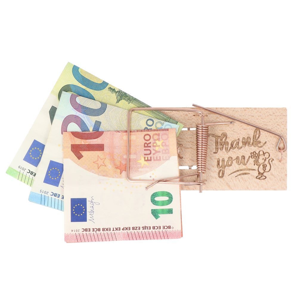 Spruchreif® Spardose Mausefalle Geldgeschenk · Mausefalle günstig online kaufen