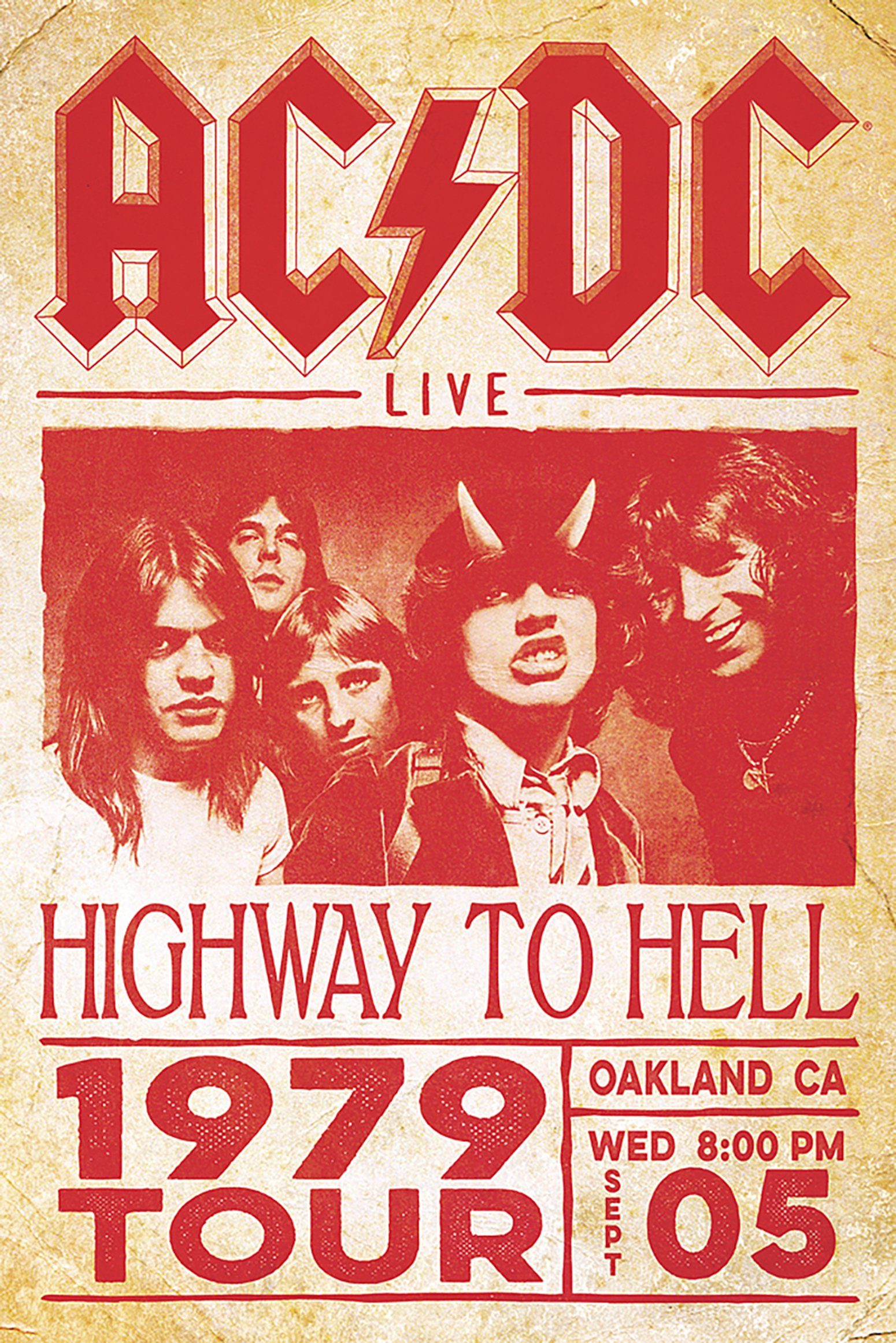 PYRAMID Poster AC/DC Poster Live Highway To Hell Tour 1979 61 x 91,5 cm günstig online kaufen