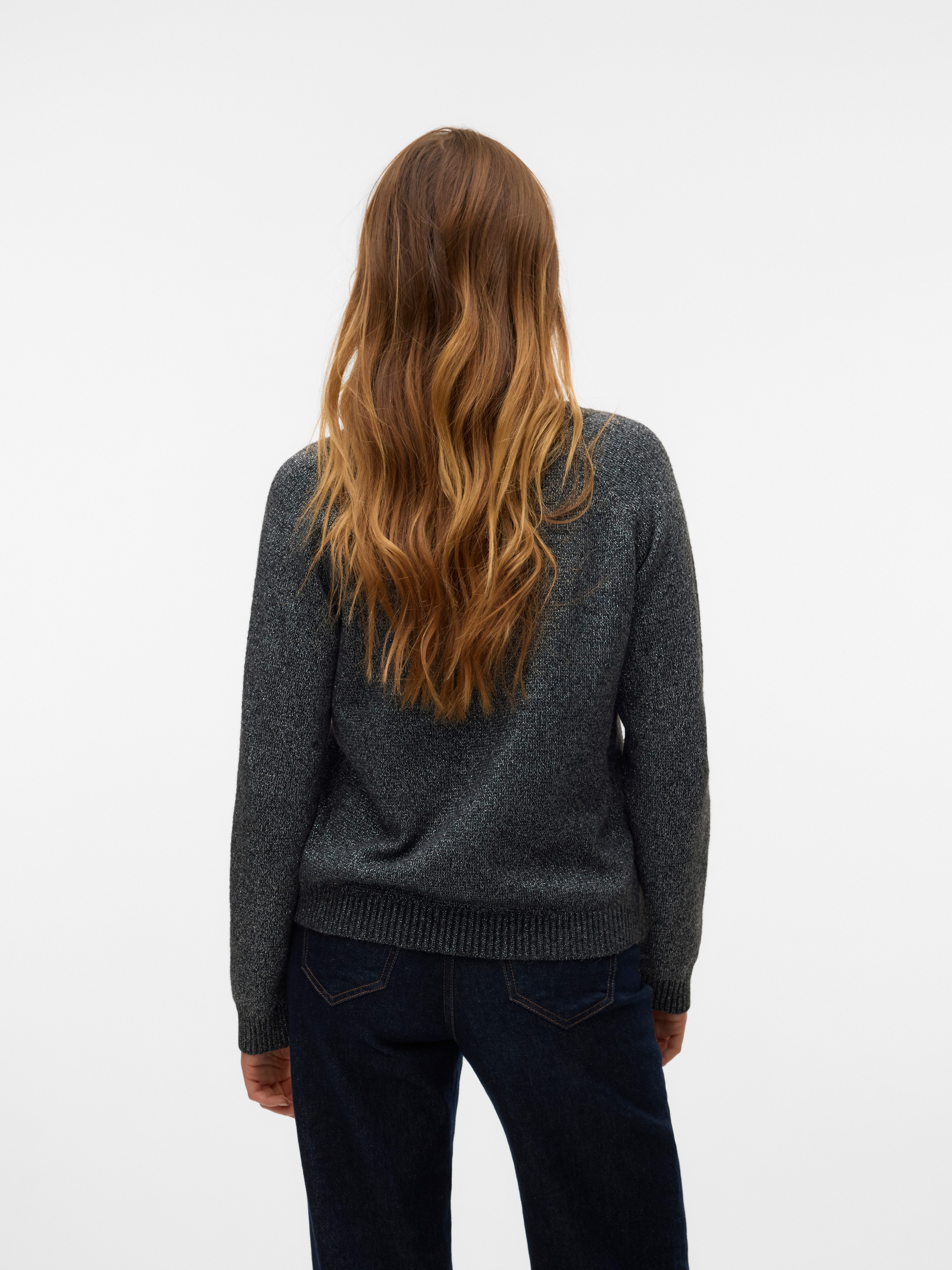 Vero Moda Rundhalspullover VMDOFFYSHINE LS O-NECK BLOUSE REP NOOS