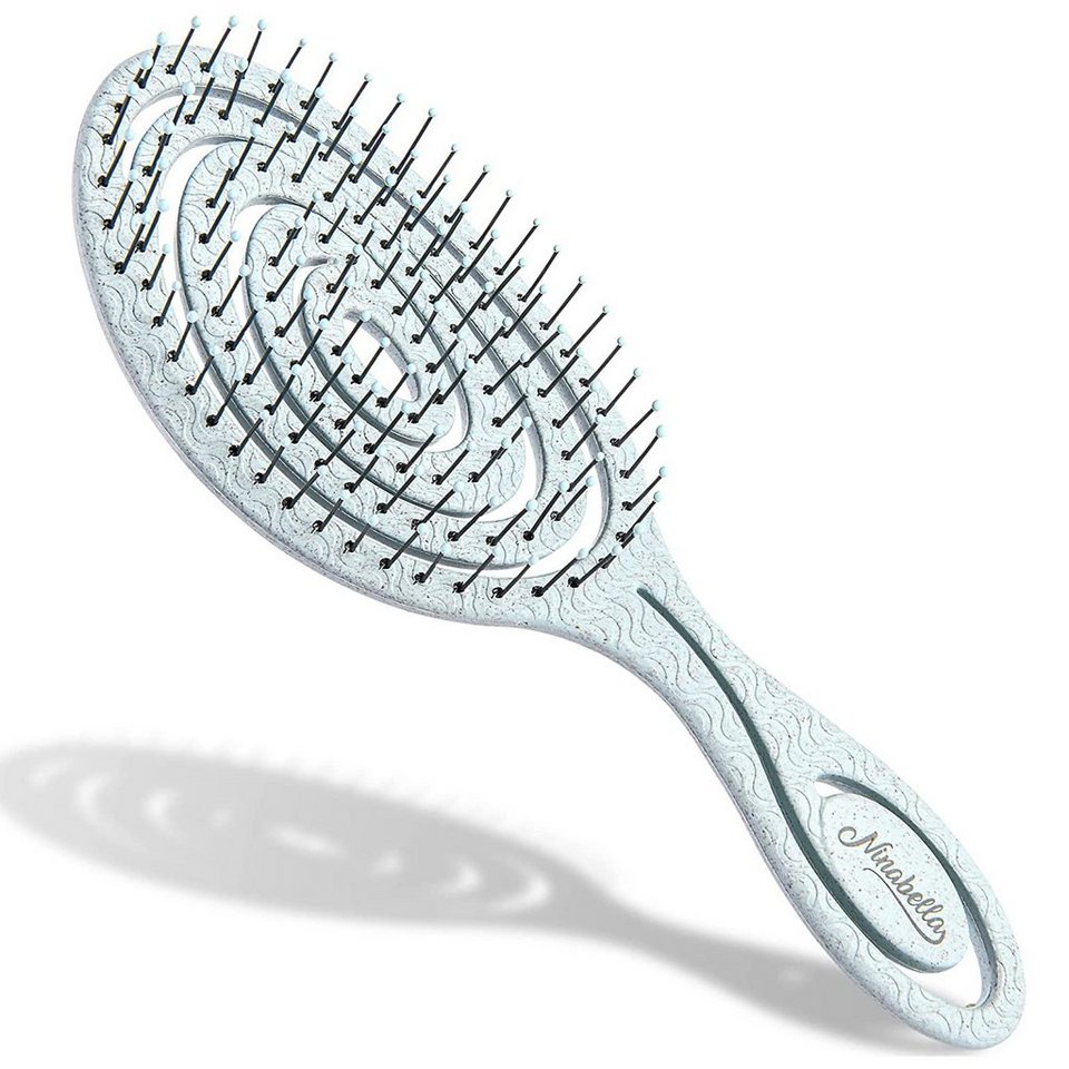 Ninabella Haarbürste Bio-Haarbürste für Damen, Herren & Kinder -  Entwirrbürste ohne Ziepen