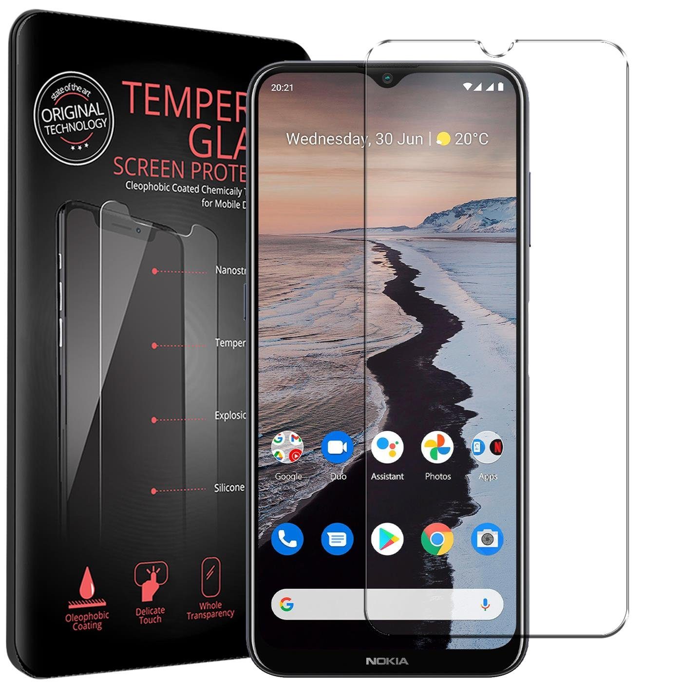 CoolGadget Schutzfolie Panzerfolie für Nokia G20 / G10, (9H Härtegrad, 2x Schutzglas, 1xReinigungset), Displayfolie Panzer Schutzfolie 2 Stück für Nokia G20 / G10 Glas Folie