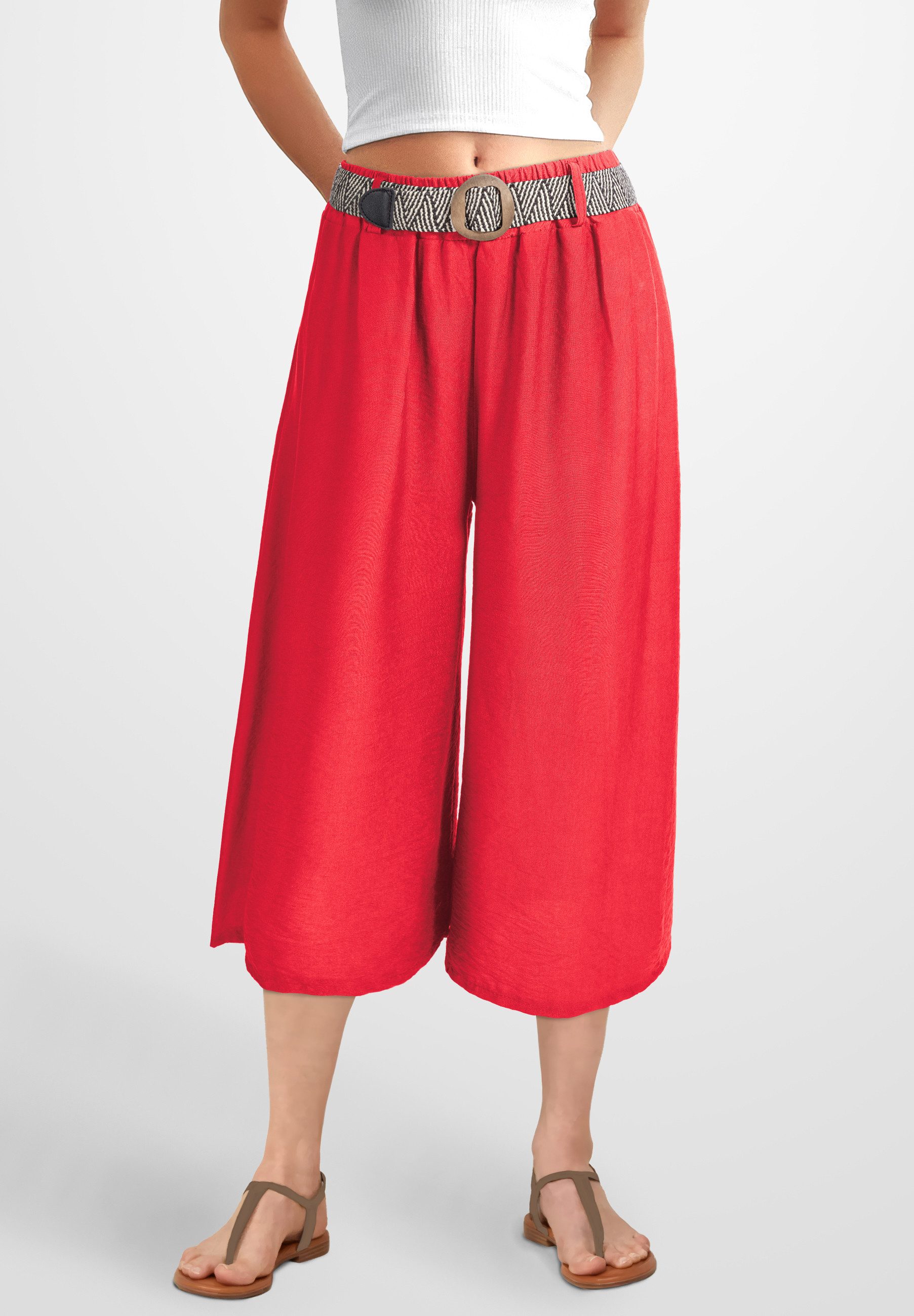 PEKIVESSA 7/8-Hose Culotte mit elastischem Gürtel günstig online kaufen