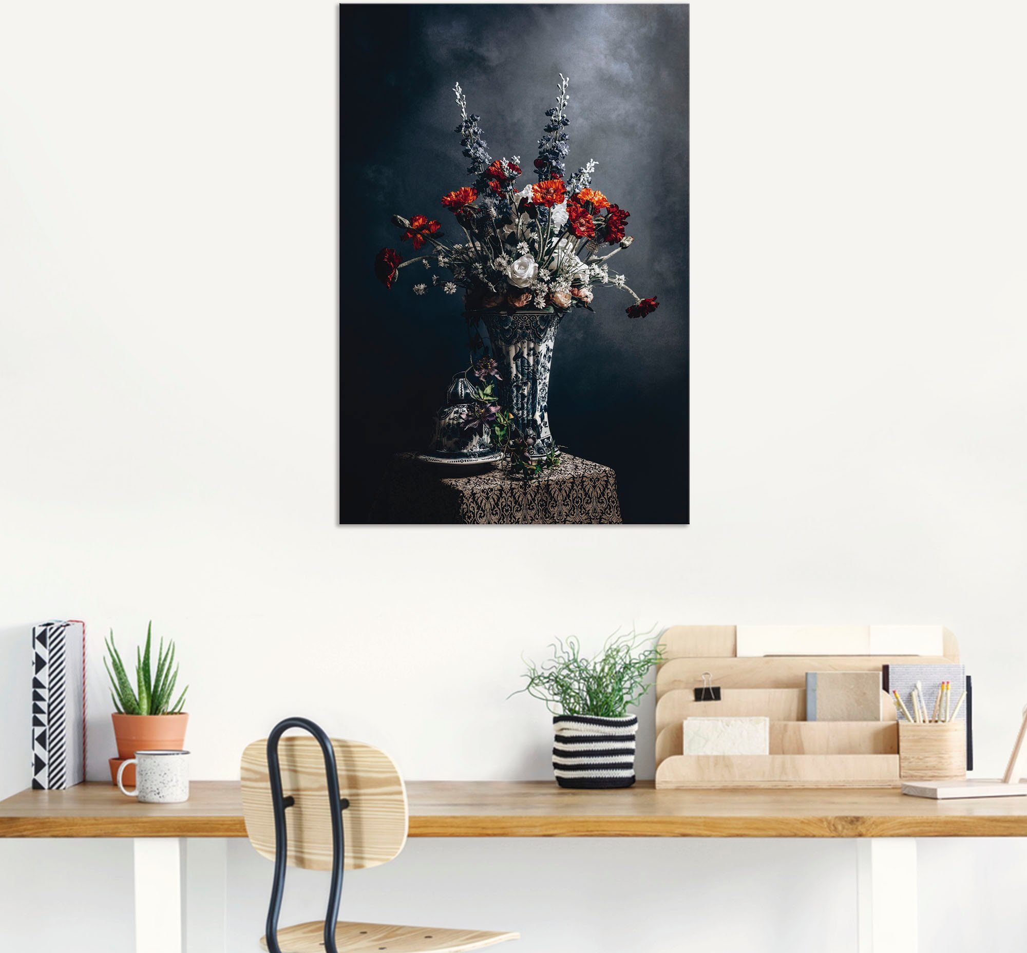 Artland Wandbild Mohnblumen Stilleben, als Leinwandbild, in Wandaufkleber Arrangements versch. Poster oder (1 Alubild, St), Größen